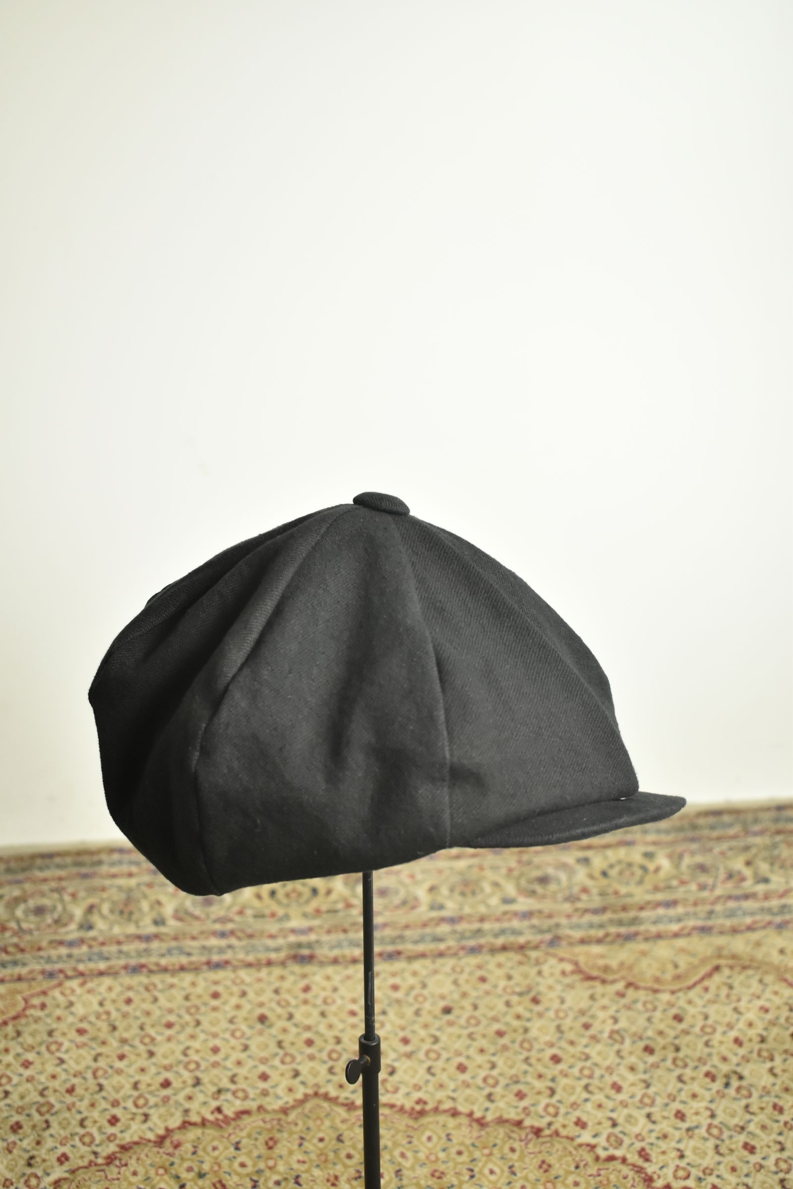Backbrushed Twill Casquette "Black" / バックブラッシュドツイルキャスケット"ブラック"