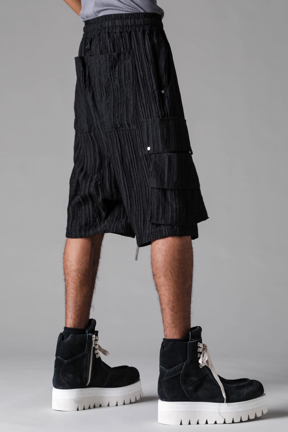 《2027SS先行予約》Ripple Sheer Shorts"Black" / リップルシアーショーツ"ブラック"