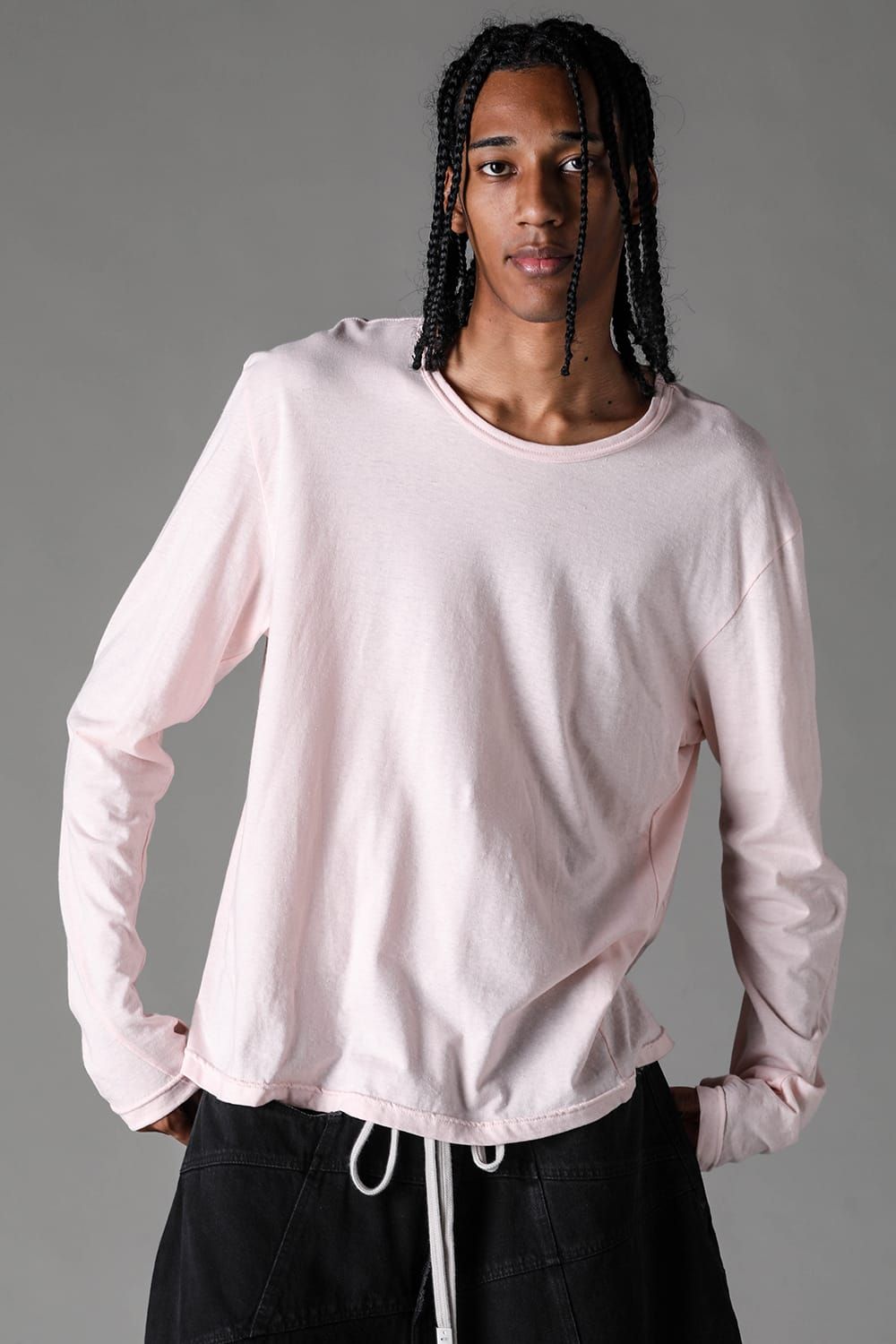 《2027SS先行予約》Switching Long Sleeve "Black / Ivory / Greige / Ice Blue / Pale Shell" / スウィッチングロングスリーブ"ブラック/アイボリー/グレージュ/アイスブルー/ペイルシェル"