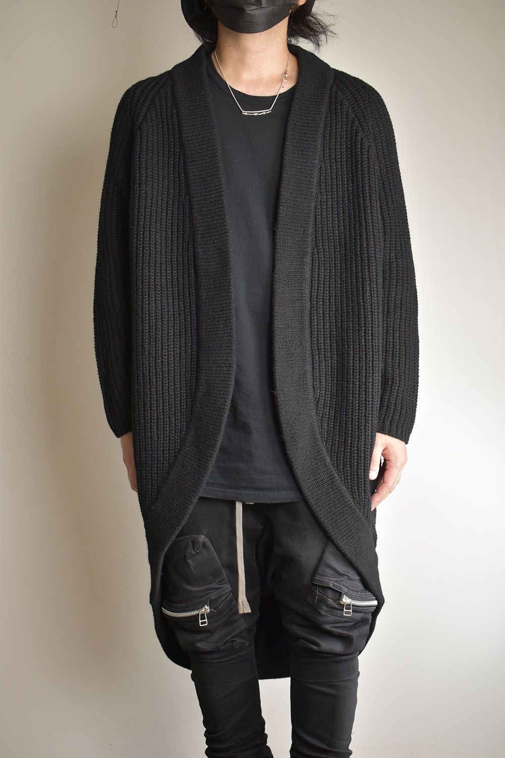 Knit Long Cardigan"Black"/ニットロングカーディガン"ブラック"