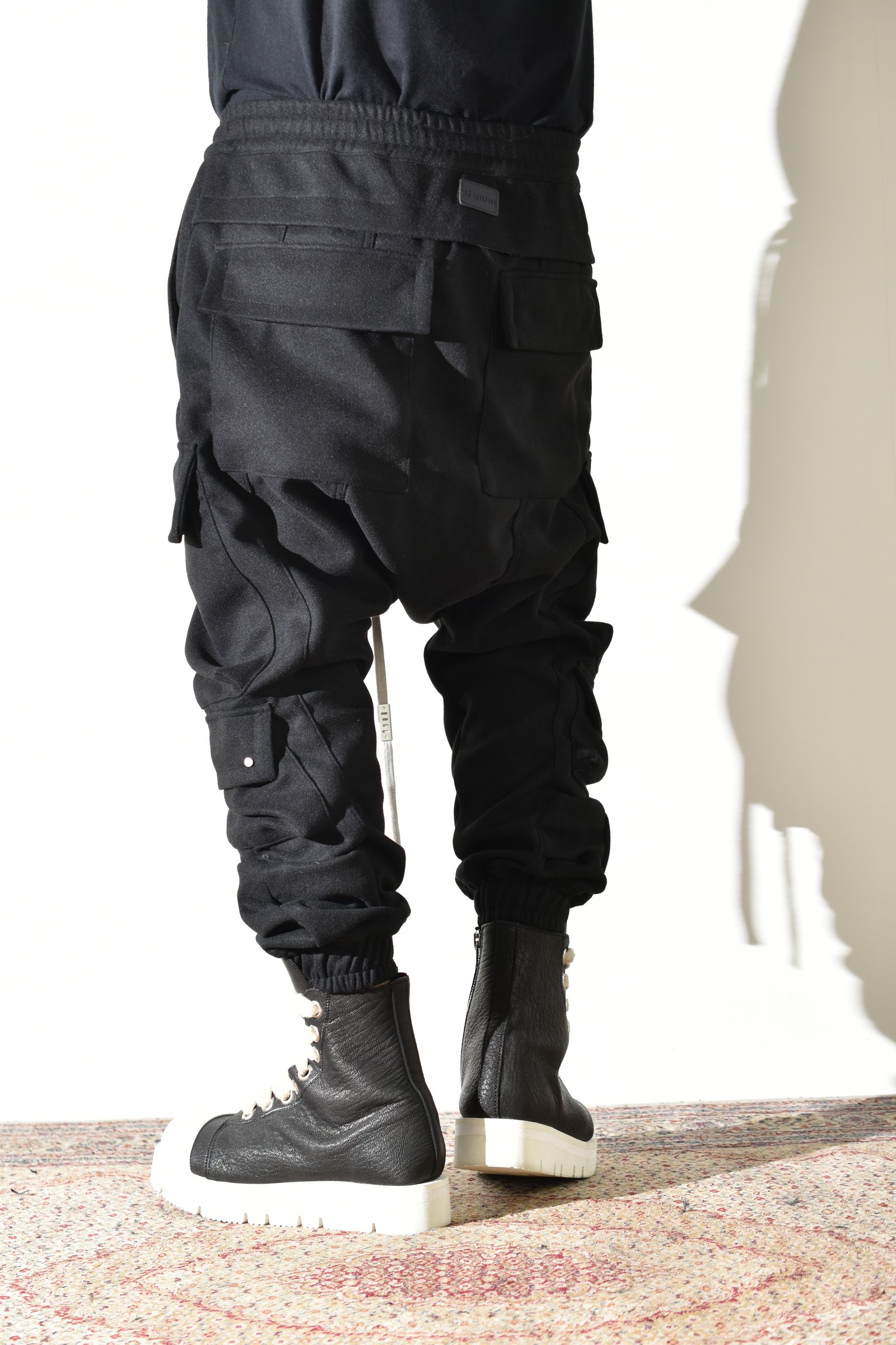 Knit Jersey Military Sarrouel Easy Pants"Black" / ニットジャージーミリタリーサルエルイージーパンツ"ブラック"
