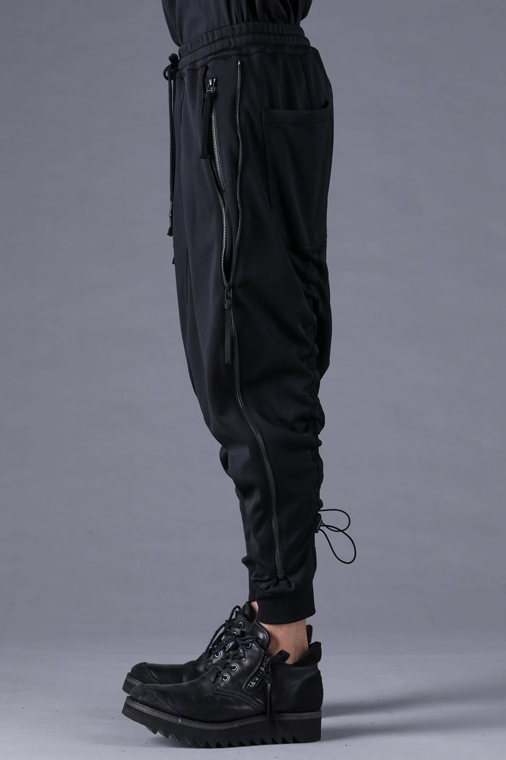 《2027SS先行予約分》Zip-Line Track Sarrouel Pants"Black" / ジップライン トラックサルエルパンツ"ブラック"