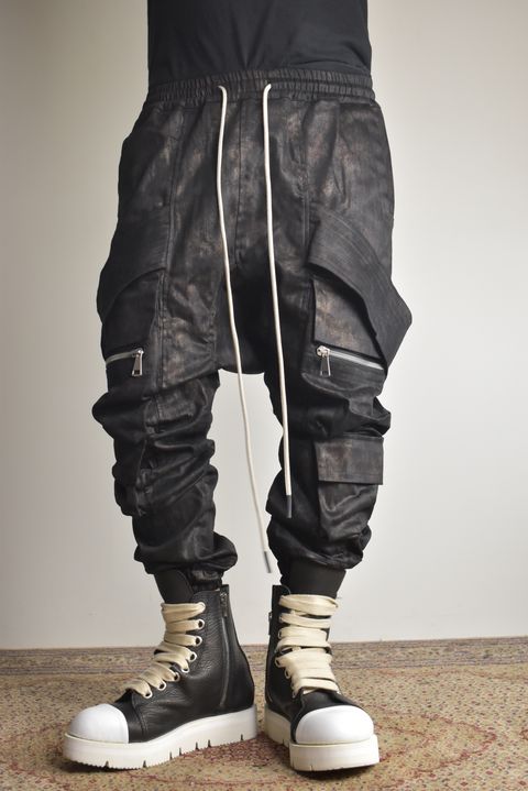 Metal Steam Camouflage Belt Cargo Jogger"Black × Brown" / メタルスチームカモフラージュ ベルトカーゴジョガー"ブラック×ブラウン"