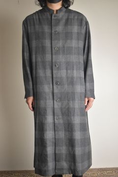 Mao Collar Long Coat"Grey" / マオカラーロングコート"グレー"