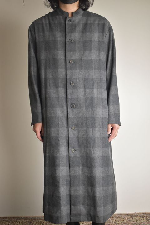 Mao Collar Long Coat"Grey" / マオカラーロングコート"グレー"