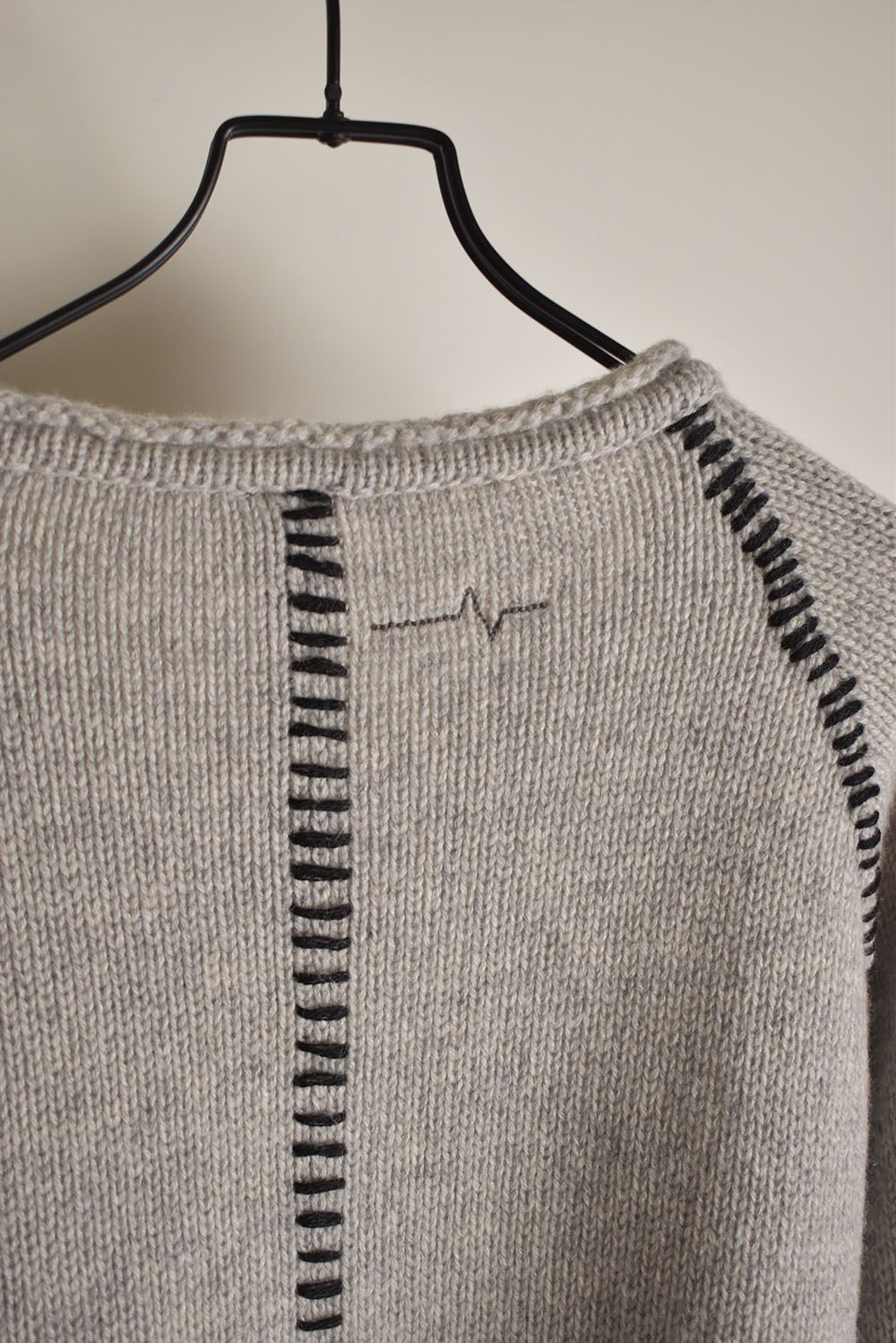 Over Lock Knit Pullover"Oyster Grey" / オーバーロックニットプルオーバー"オイスターグレー"