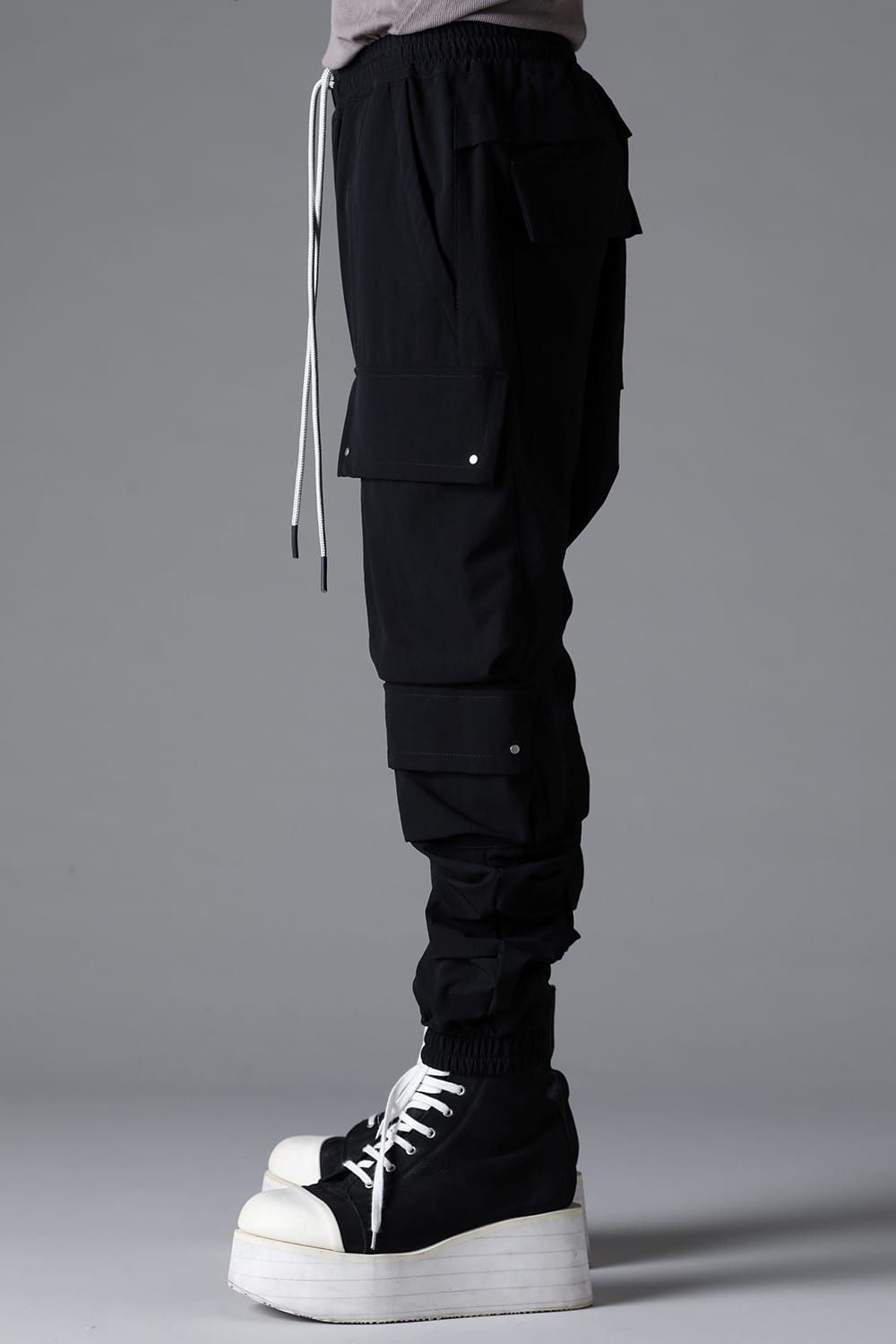 《2026SS先行予約》Stretch Nylon Military Sarouel Pants"Black" / ストレッチナイロンミリタリーサルエルパンツ"ブラック"