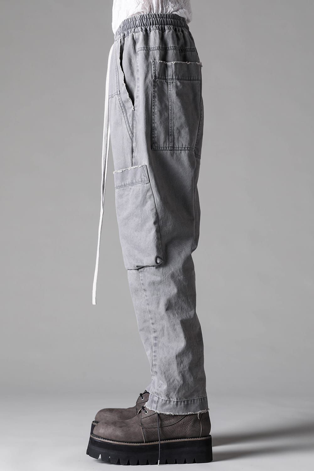 《2027SS先行予約》Cargo Long Tapered Pants "Vintage Black / Dust Grey / Dusty Olive" / カーゴロングテーパードパンツ "ヴィンテージブラック /ダストグレー /ダスティオリーブ"