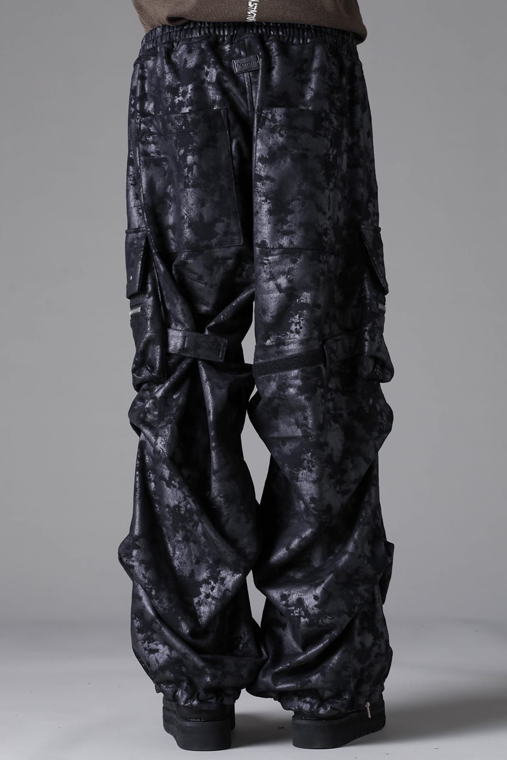 《2026AW先行予約》Sweat Cargo Tuck Wide Pants"Black / L.Grey" / スウェットカーゴタックワイドパンツ"ブラック/ライトグレー"