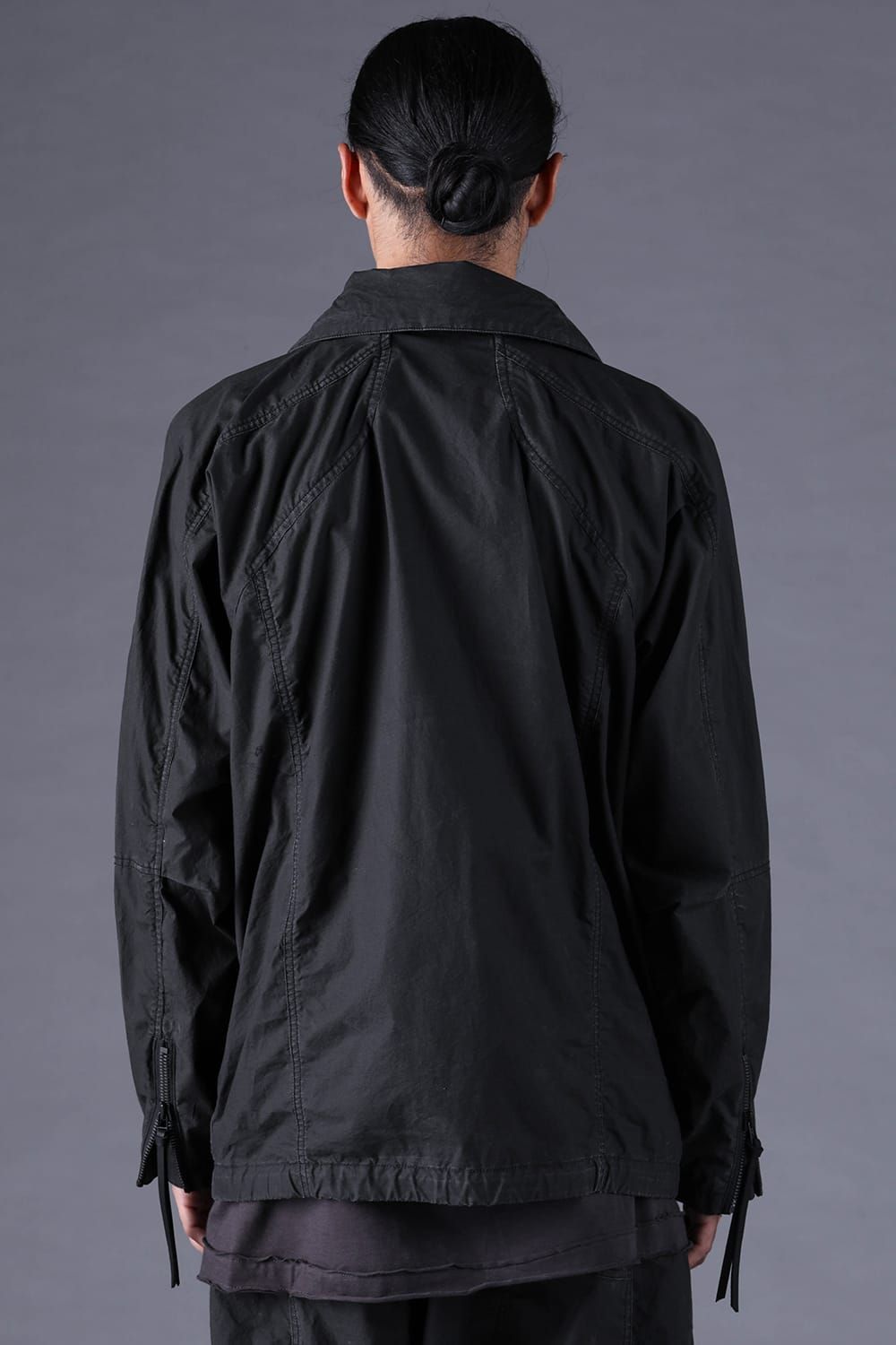 《2027SS先行予約分》Pigment-Coated Rider's Coach Jacket"Black" / 顔料コーティングライダースコーチジャケット"ブラック"