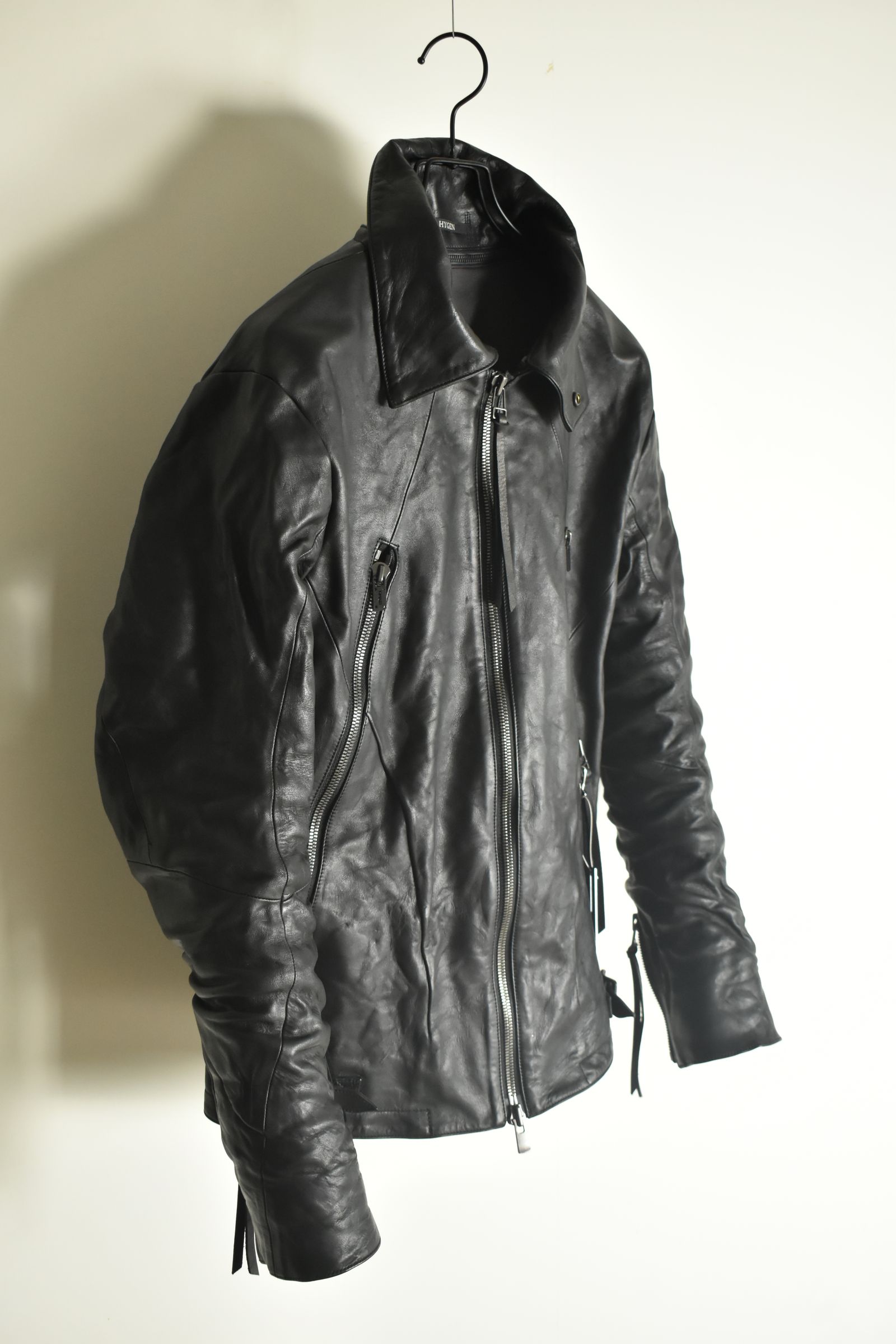 Horse Leather Collar Detachable Jacket"Black" / ホースレザーカラーデタッチャブルジャケット"ブラック"