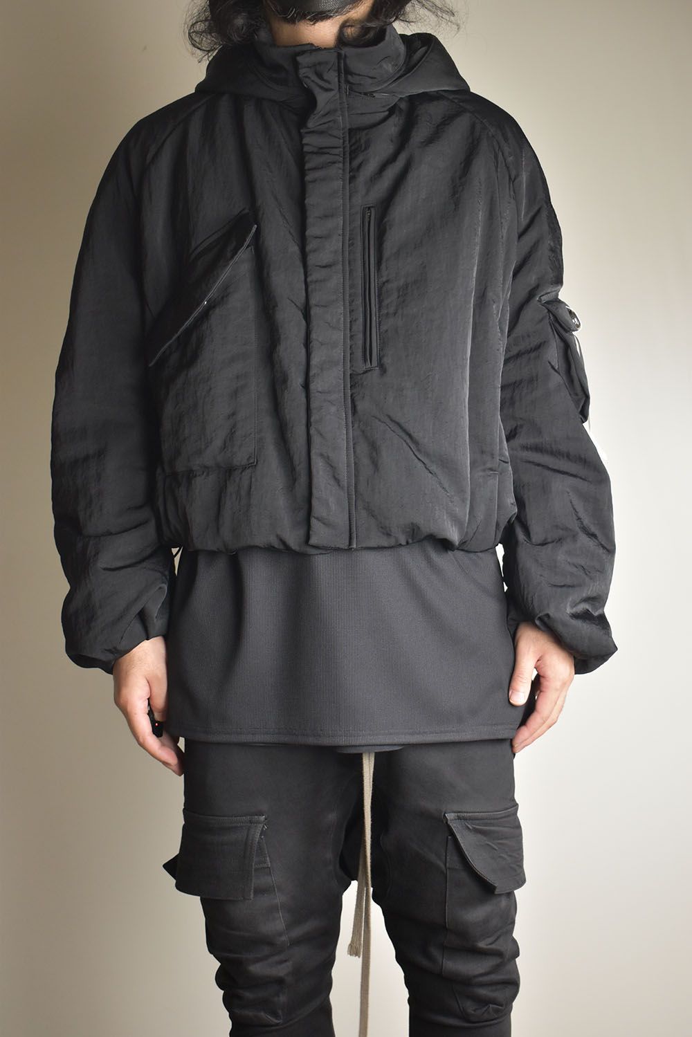 Padding Short Blouson"Black" / パディングショートブルゾン"ブラック"