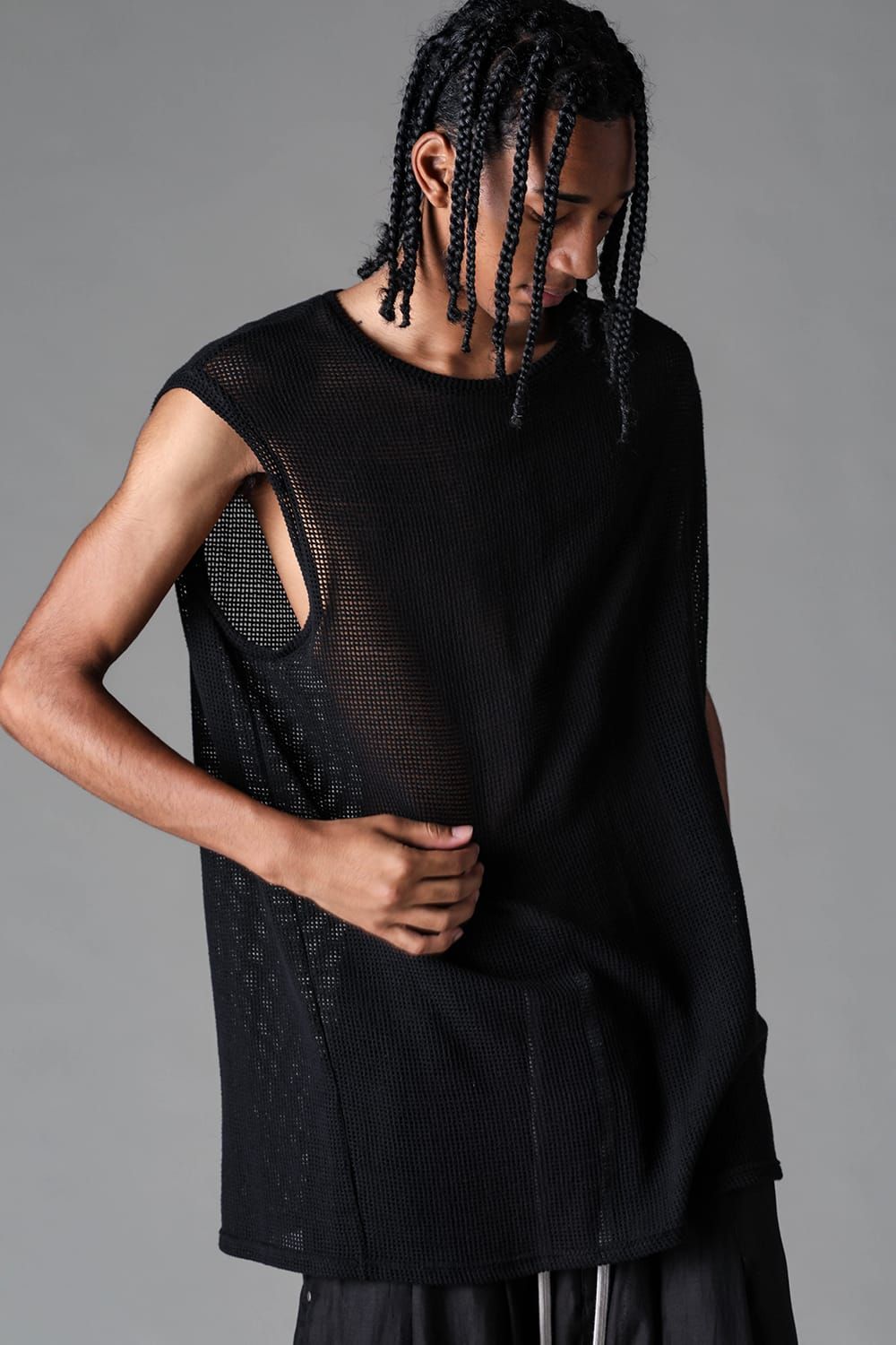 《2027SS先行予約》Mesh Tank Top "Black" / メッシュタンクトップ "ブラック"