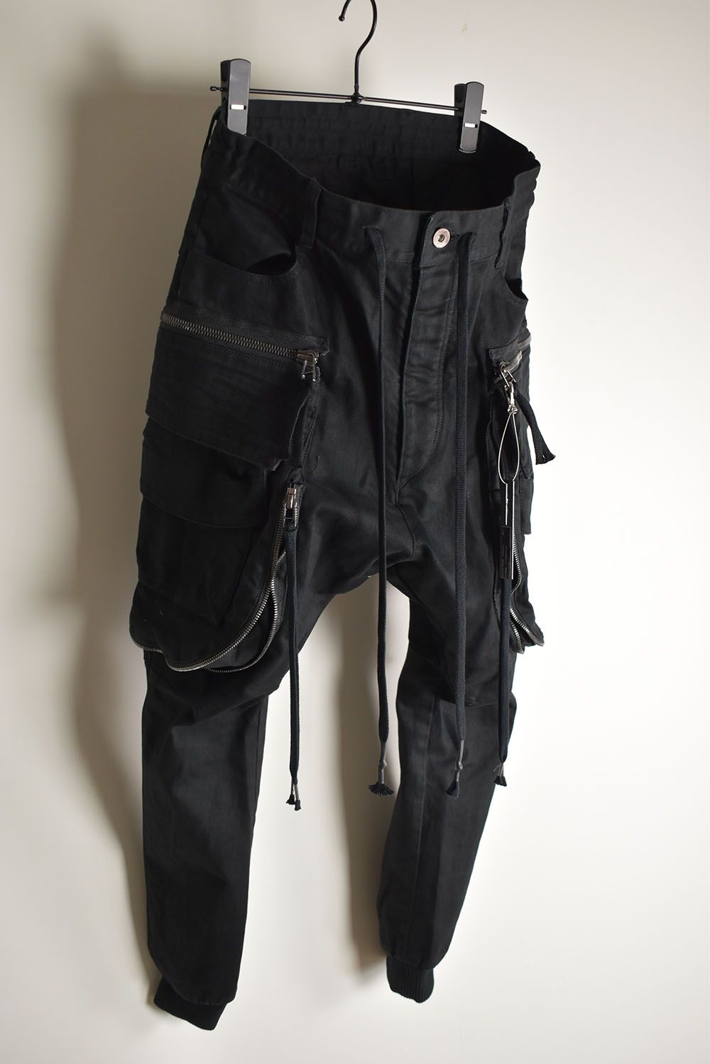 Stretch Denim Multi Pocket Cargo Jog Pants"Black" / ストレッチデニムマルチポケットカーゴジョグパンツ"ブラック"