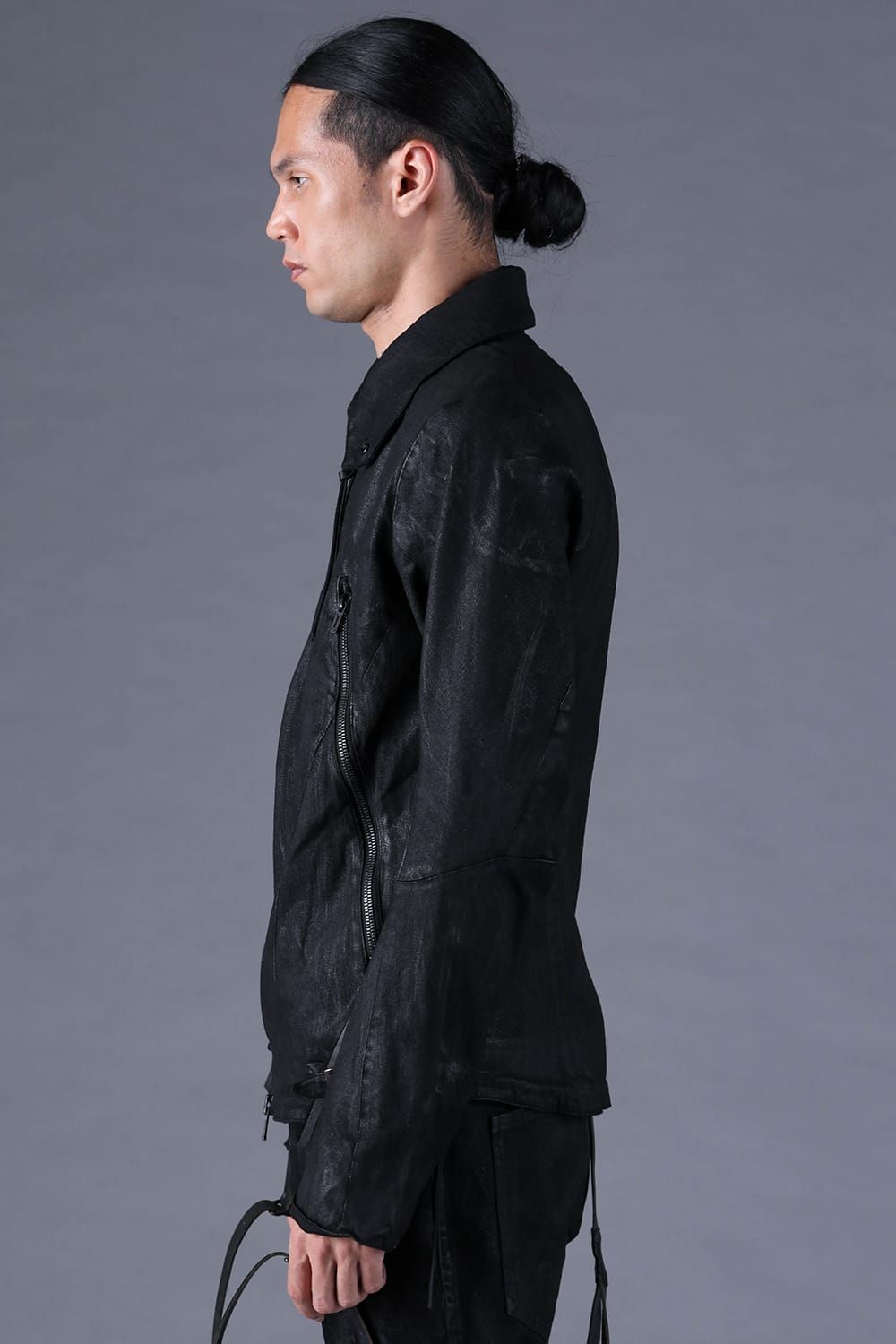 《2027SS先行予約分》Stretch Denim Coated Jacket"Black" / ストレッチデニムコーディングジャケット"ブラック"