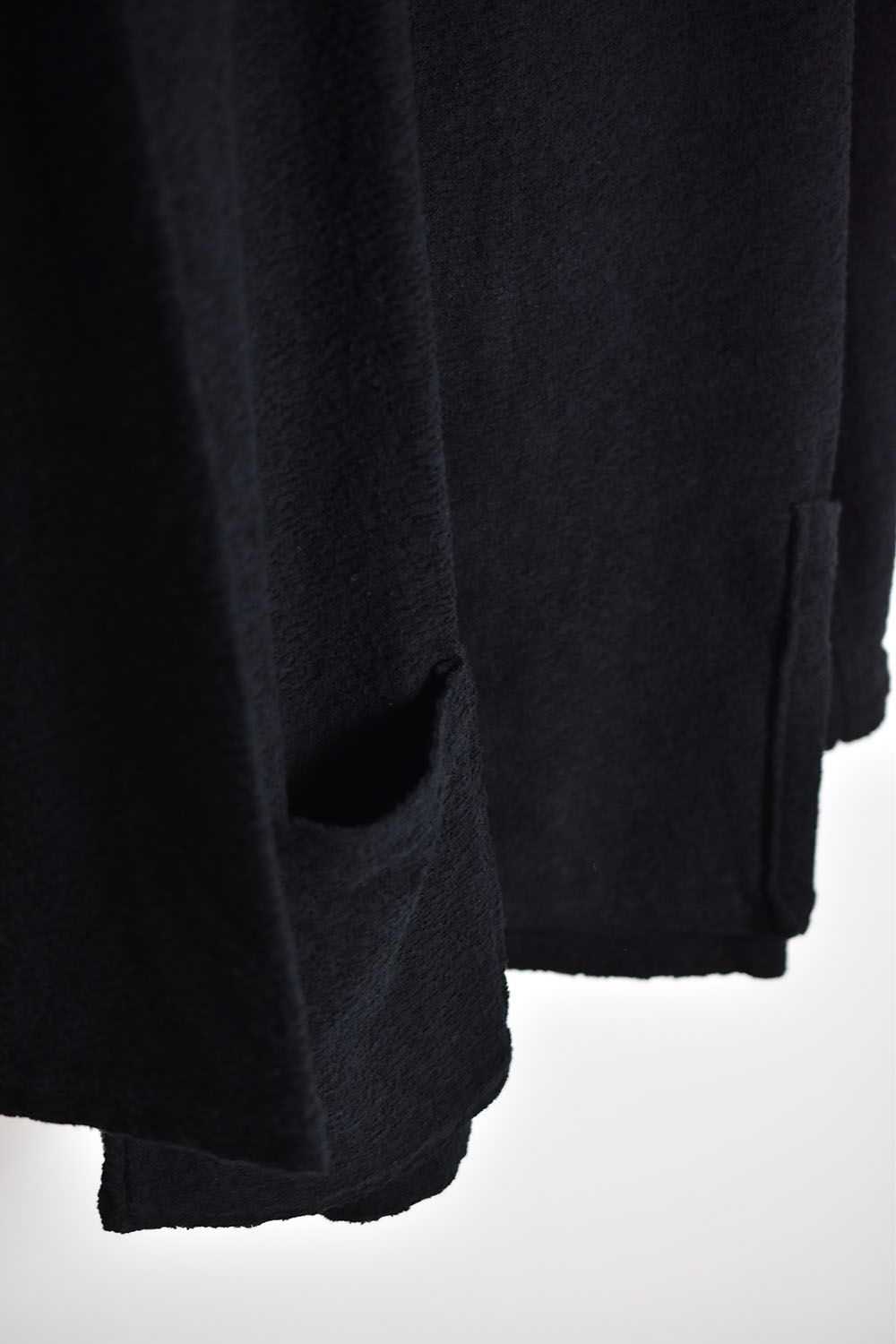 Cotton Random Pile Cut&Swen Long Sleeve"Black"/コットンランダムパイルカットソーロングスリーブ"ブラック"