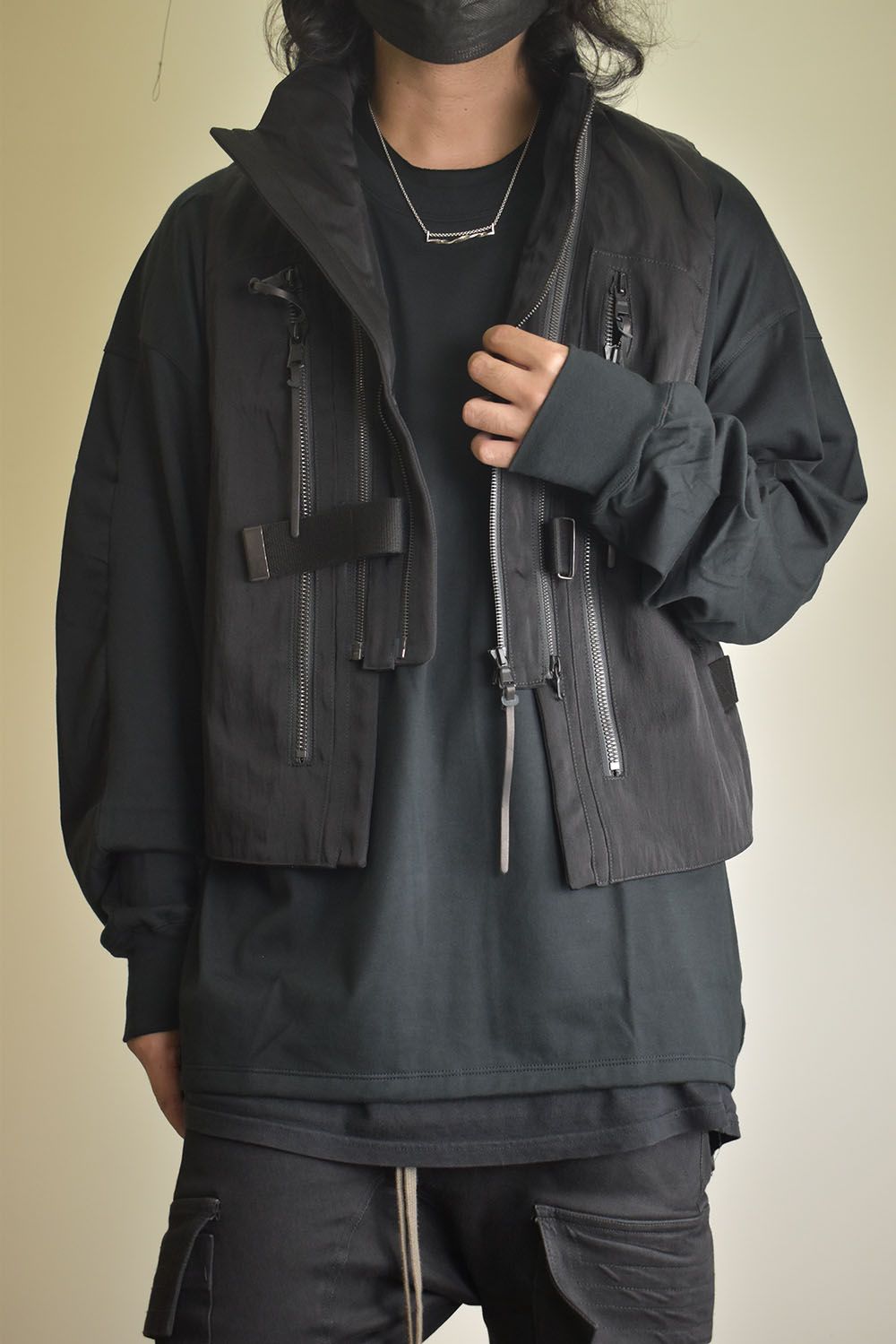 Nylon Wool Twill Tactical Vest"Black" / ナイロンウールツイルタクティカルベスト"ブラック"
