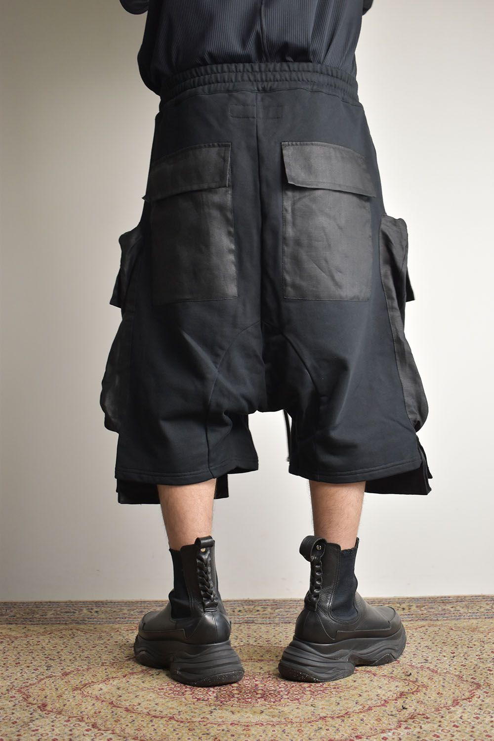 Combi Srouel Sweat Shorts"Black" / コンビサルエルスウェットショーツ"ブラック"