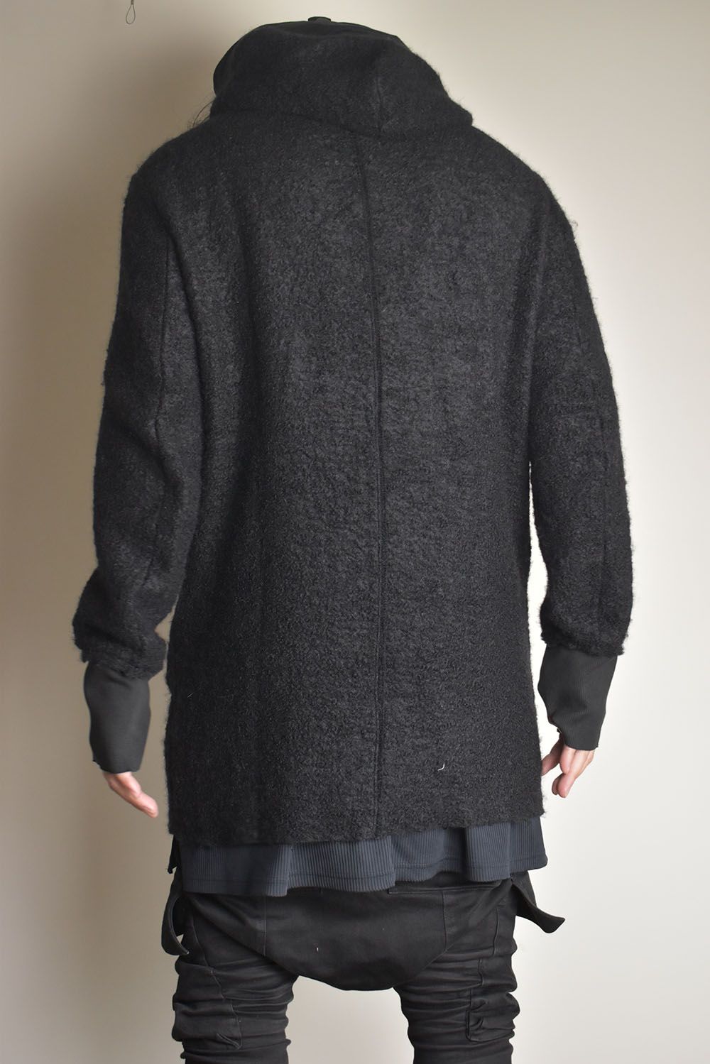 Mohair Knit Zip Hoodie "Black" / モヘアニットジップフーディ"ブラック"