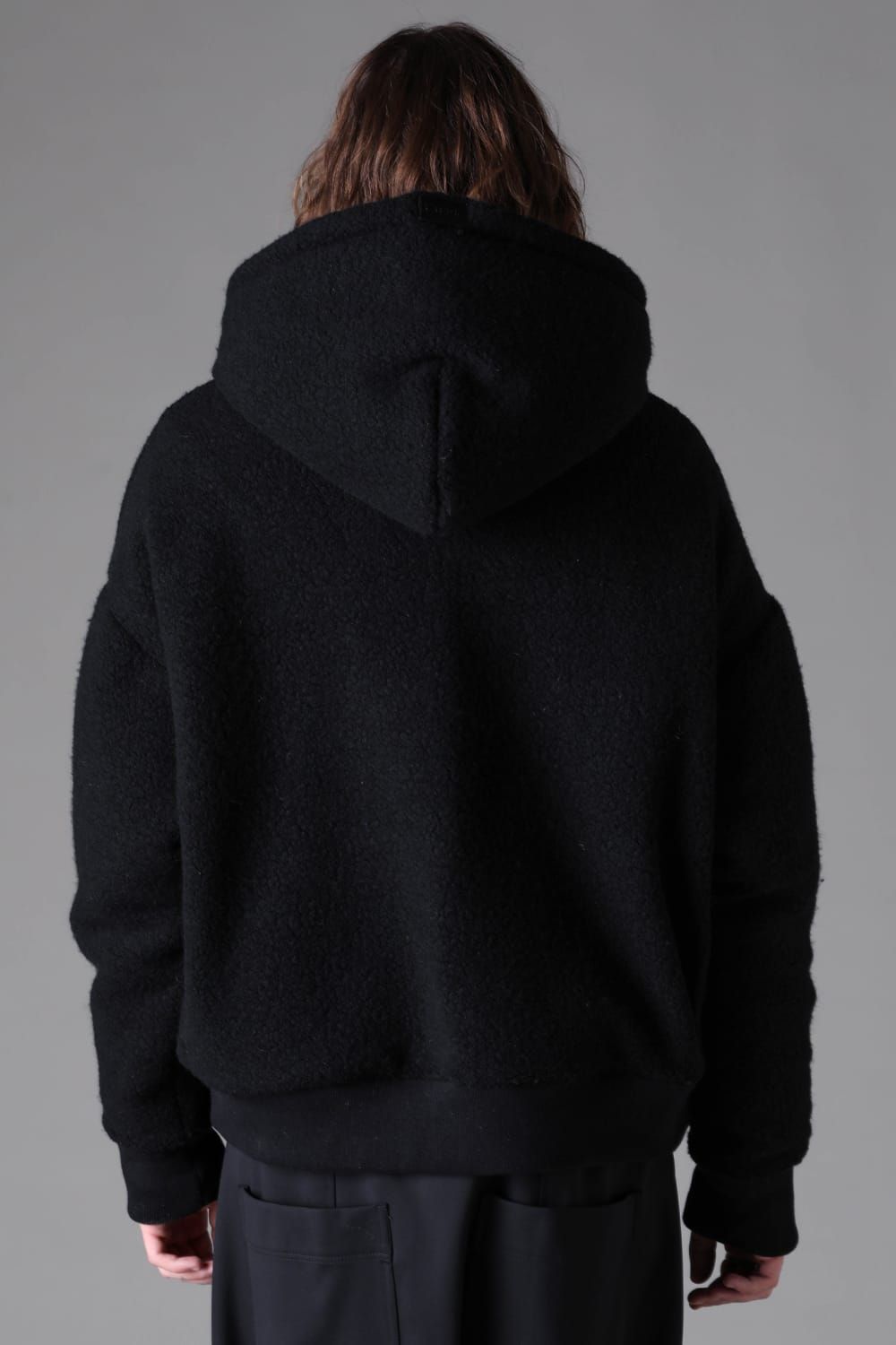 《2026AW先行予約》Sheep Pile Knit Padded Hoodie"Black / Khaki" / シープパイルニットパデッドフーディ"ブラック / カーキ"