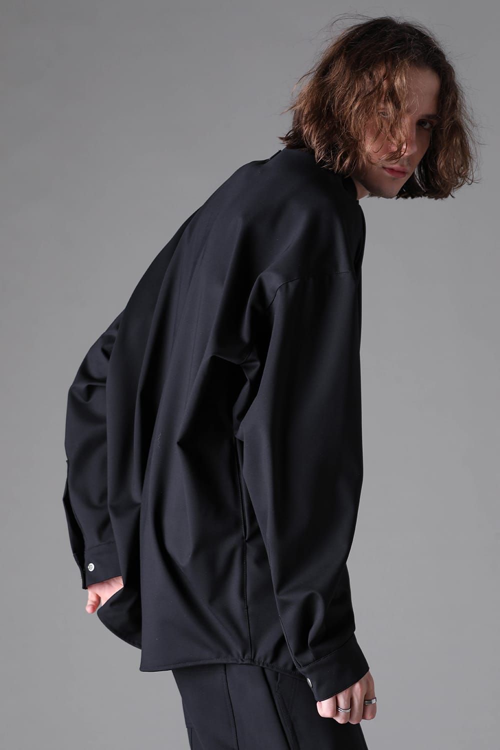 《2026AW先行予約》Technical Nylon Cocoon Shirts"Black" / テクニカルナイロンコクーンシャツ"ブラック"