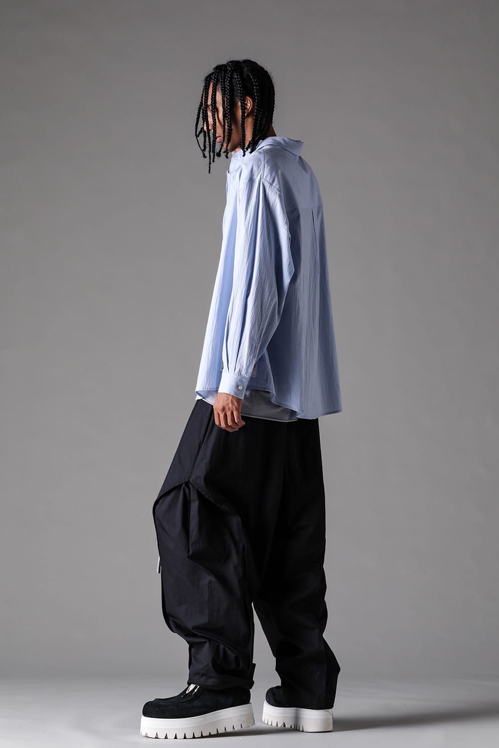 《2027SS先行予約》Side Tuck Tapared Pants"Black" / サイドタックテーパードパンツ"ブラック"