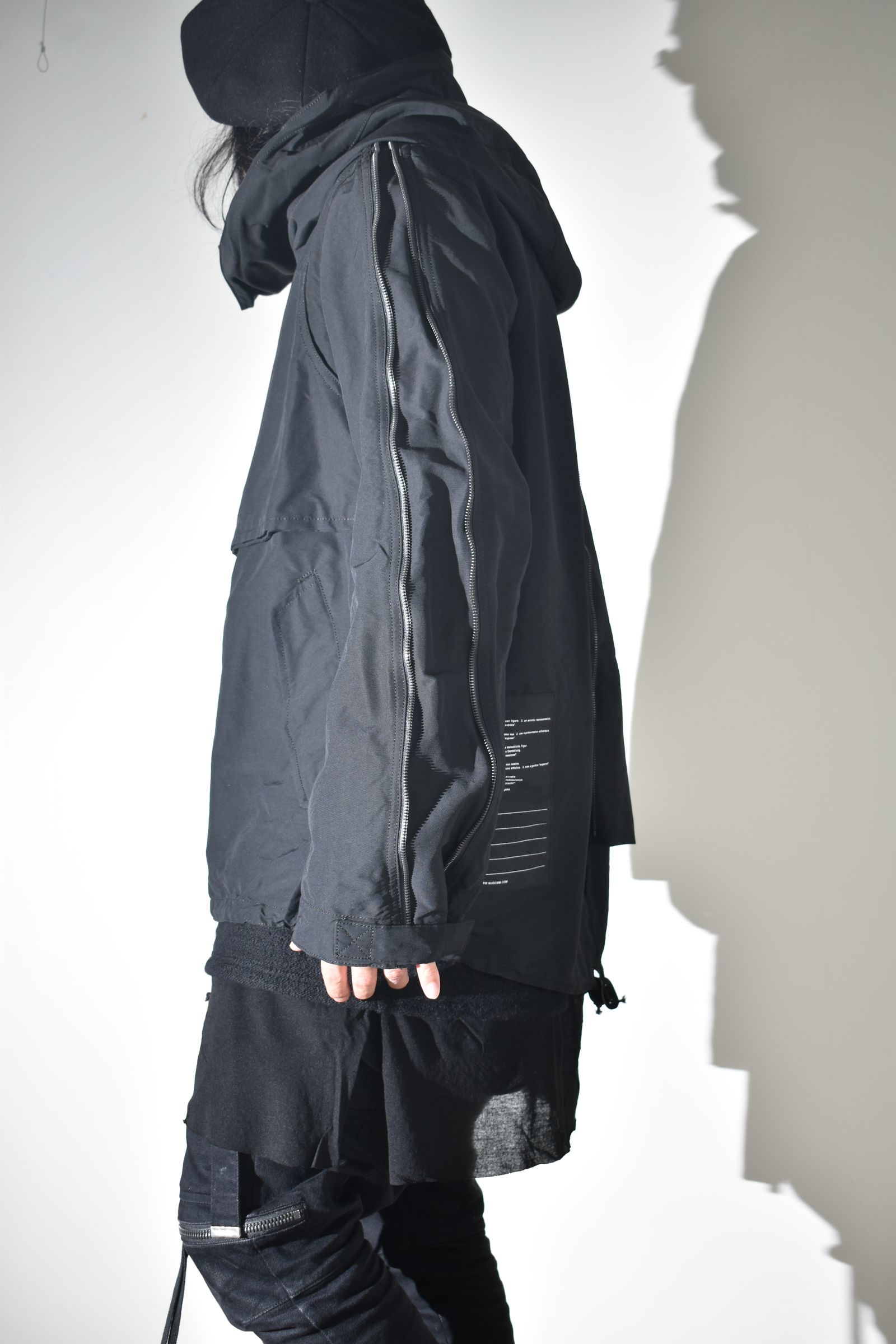 Multi Zip Short Mods Coat"Black" / マルチジップショートモッズコート"ブラック"