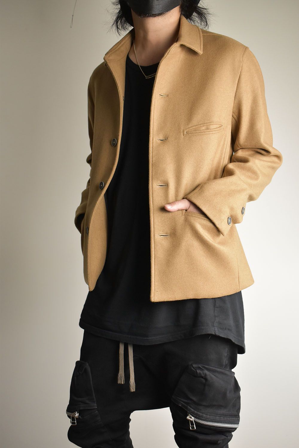 Wool Cashmere Work Jacket"Camel" / ウールカシミアワークジャケット"キャメル"