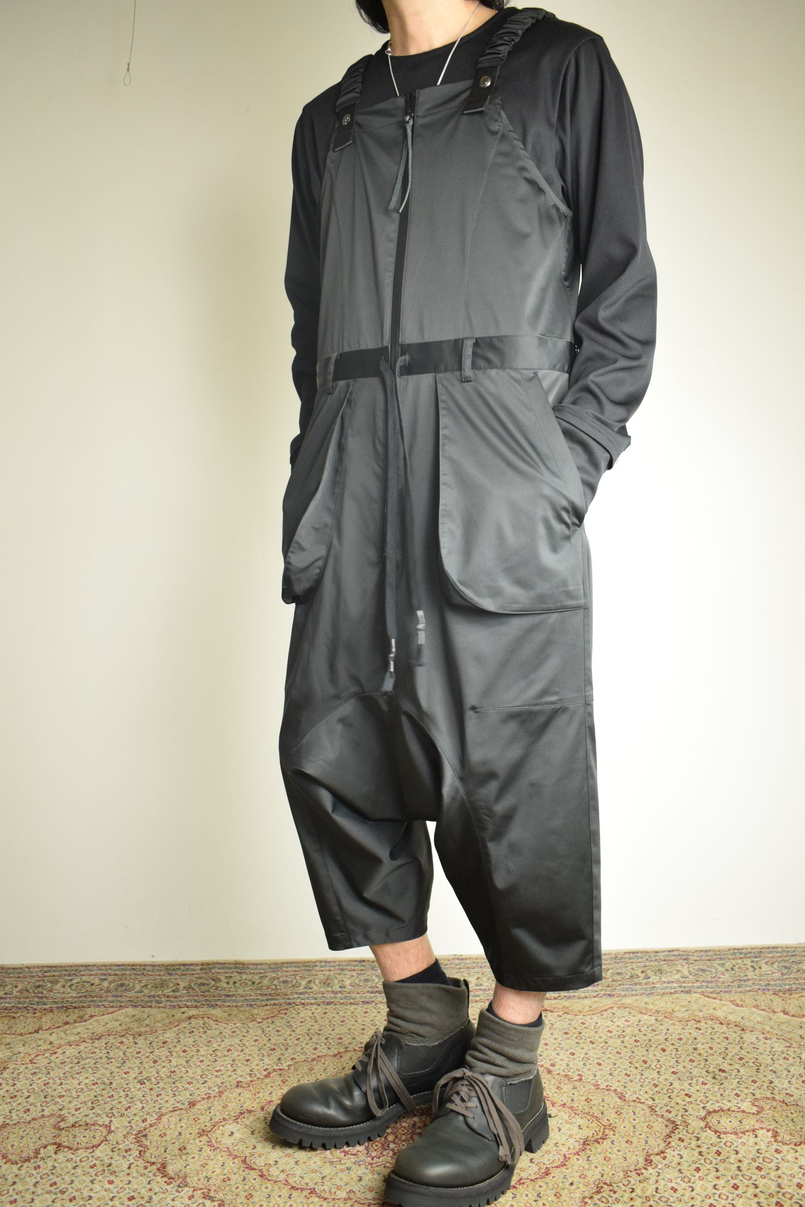 Deep Crotch Over All"Black" / ディープクロッチオーバーオール"ブラック"