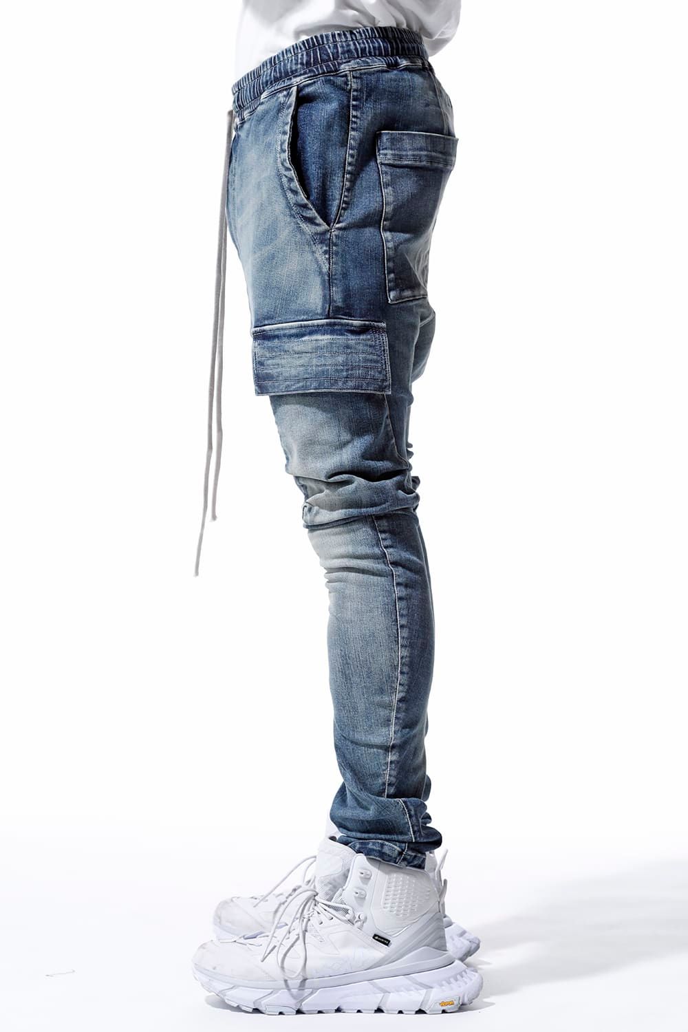 《2026SS先行予約》Vintage Denim Cargo Sarouel Skinny"Indigo"/ヴィンテージデニムカーゴサルエルスキニー"インディゴ"