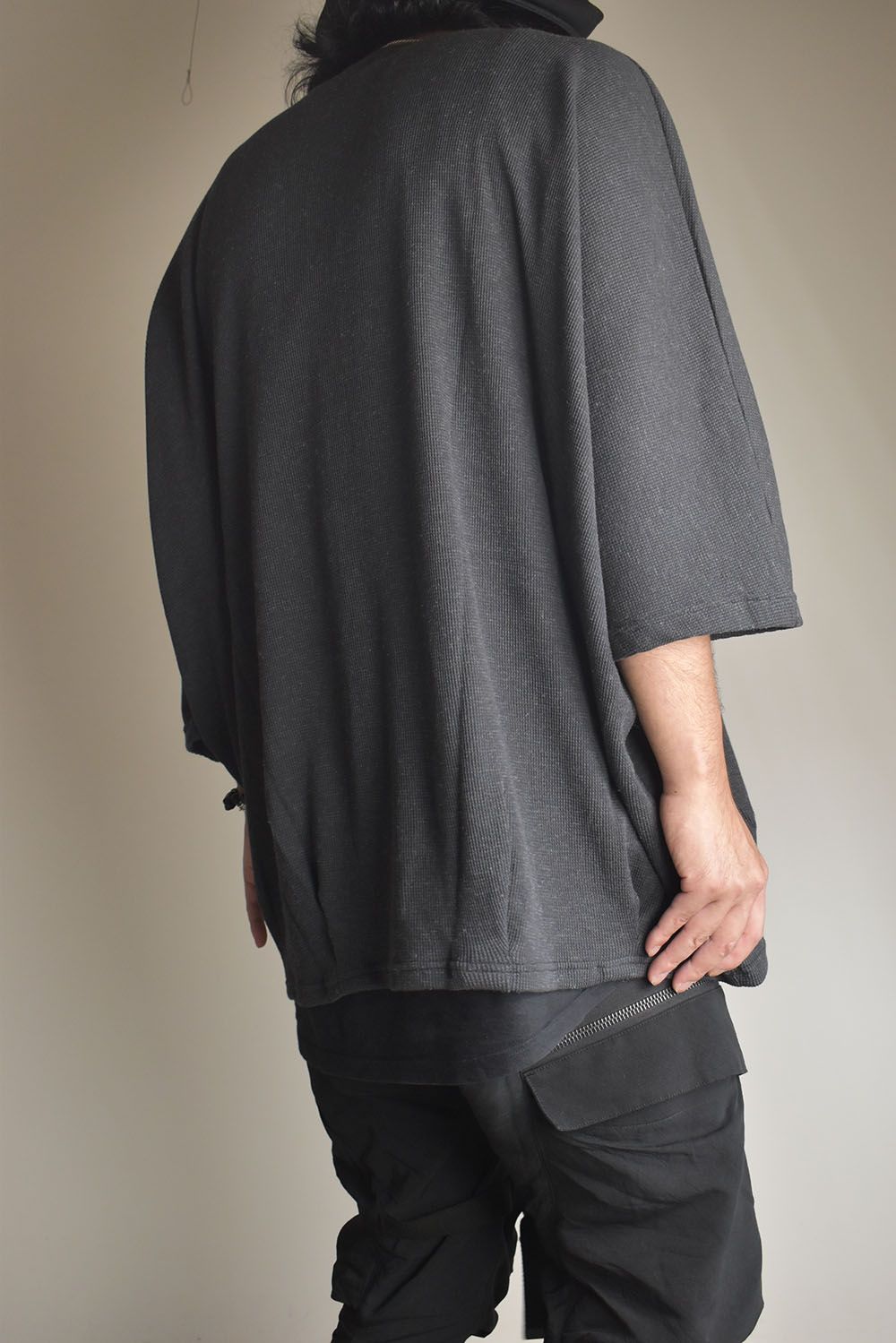 Waffle Dolman Tee"Charcoal" / ワッフルドルマンTee"チャコール"