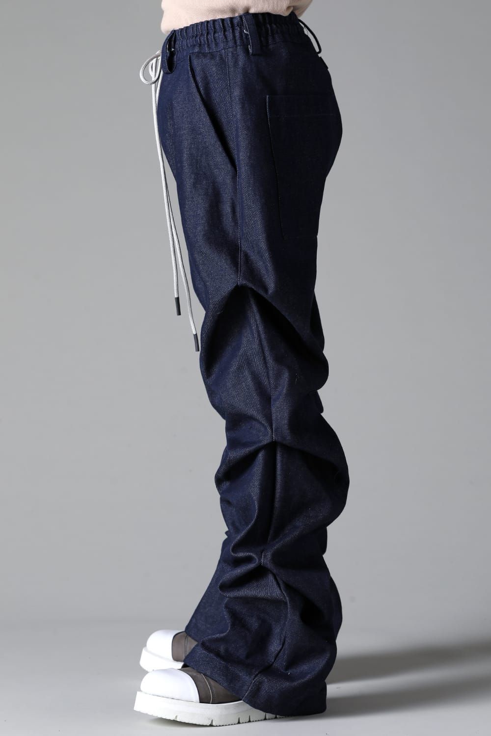 《2025AW先行予約》Boots Cut Tuck Pants"Black / Navy" /ブーツカットタックパンツ"ブラック/ネイビー"