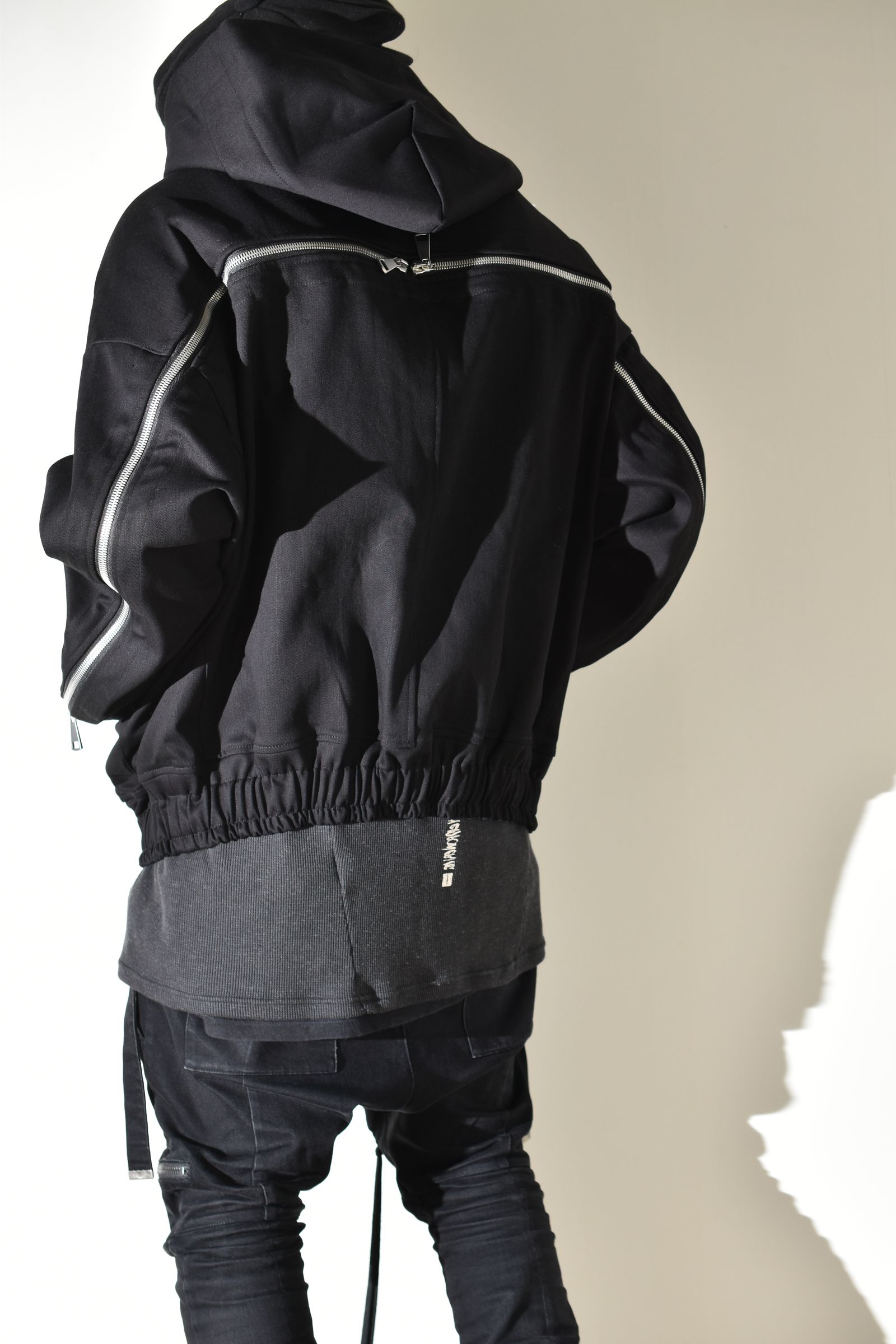 Denim Zip Hoodie Blouson"Black" / デニムジップフーディブルゾン"ブラック"