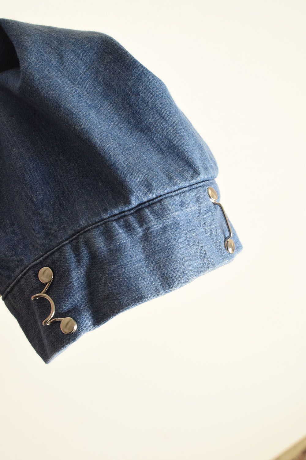 Detachable Sleeve Hook Cuff Shirt"Blue Washed" / デタッチャブルスリーブホックカフスシャツ"ブルーウォッシュド"