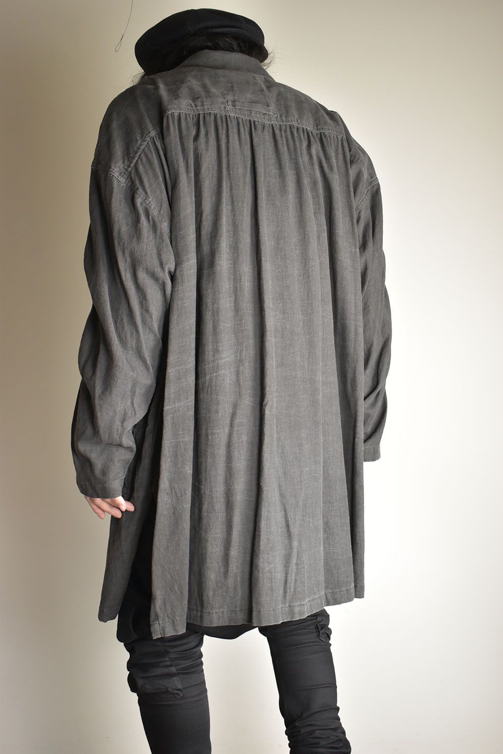 Pigmented Viera Shop Coat"Charcoal" / 顔料刷りビエラショップコート"チャコール"