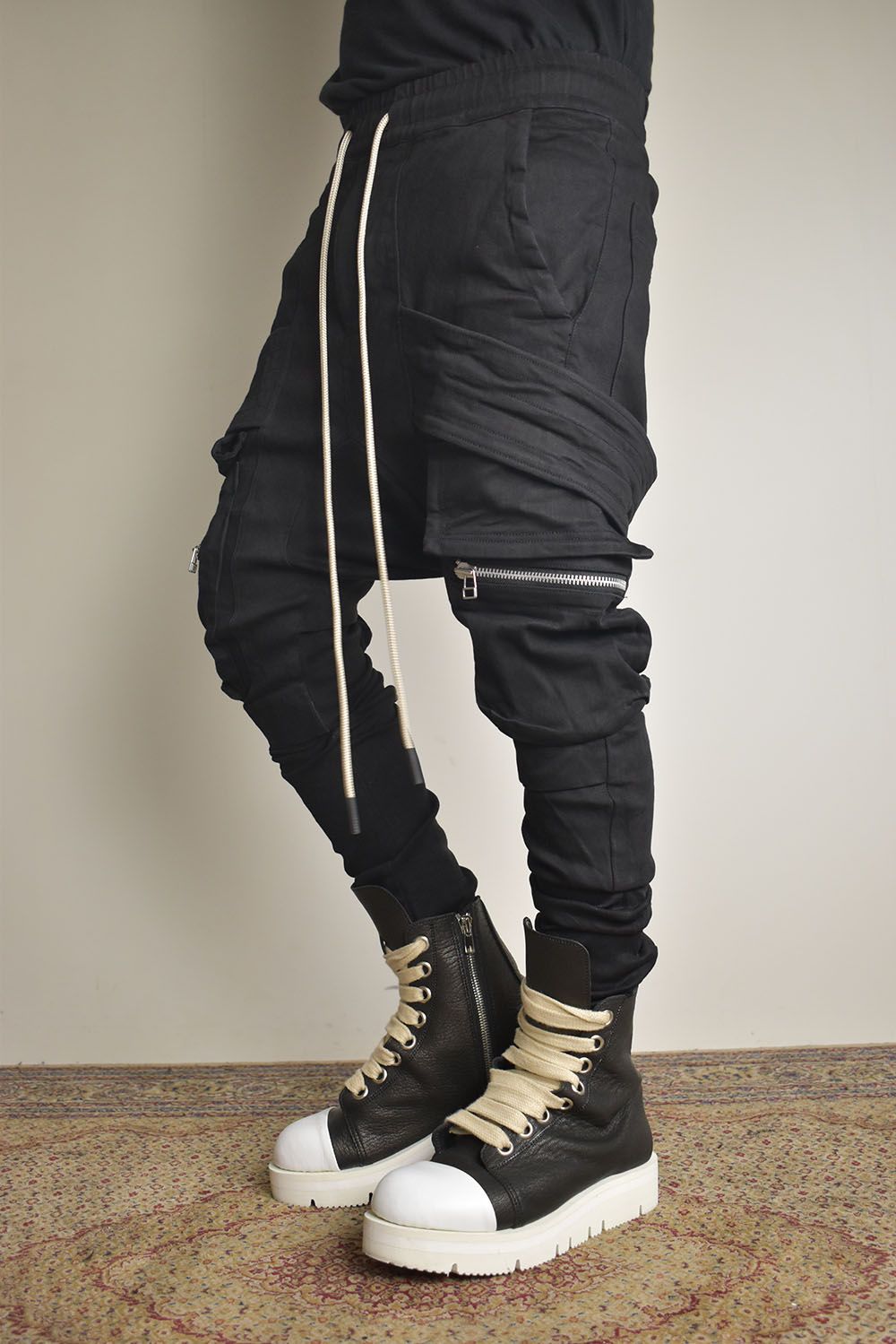Denim  Cargo Sarouel Skinny"Black"/デニムカーゴサルエルスキニー"ブラック"
