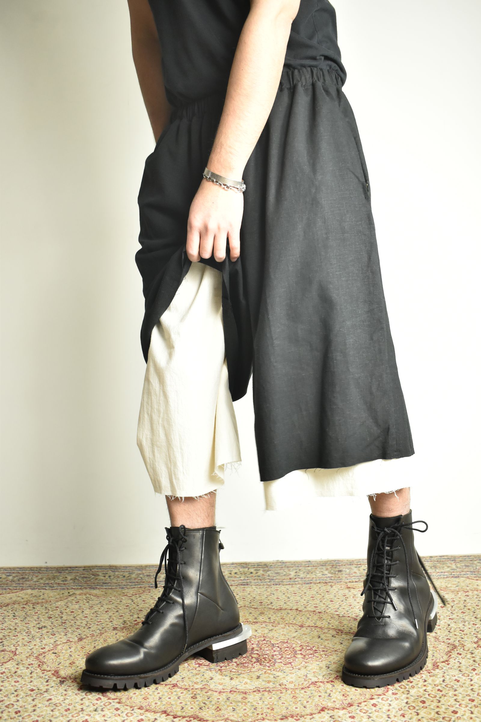 Layerd Easy Half Pants"Black" / レイヤードイージーハーフパンツ"ブラック"