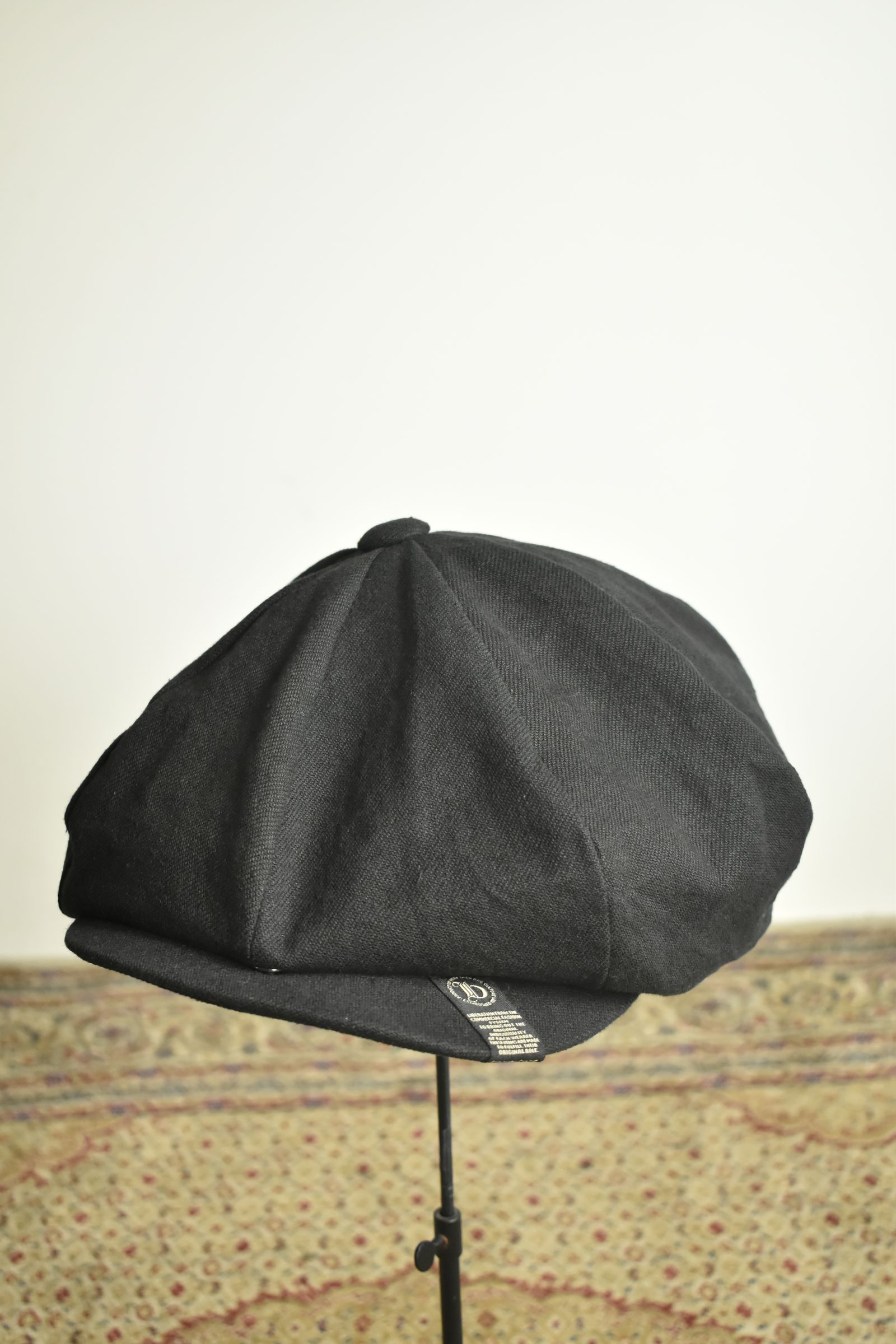 Backbrushed Twill Casquette "Black" / バックブラッシュドツイルキャスケット"ブラック"