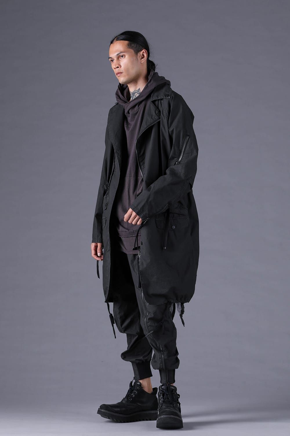 《2027SS先行予約分》Pigment-Coated Parachute Jog Pants"Black" / 顔料コーティングパラシュートジョグパンツ"ブラック"