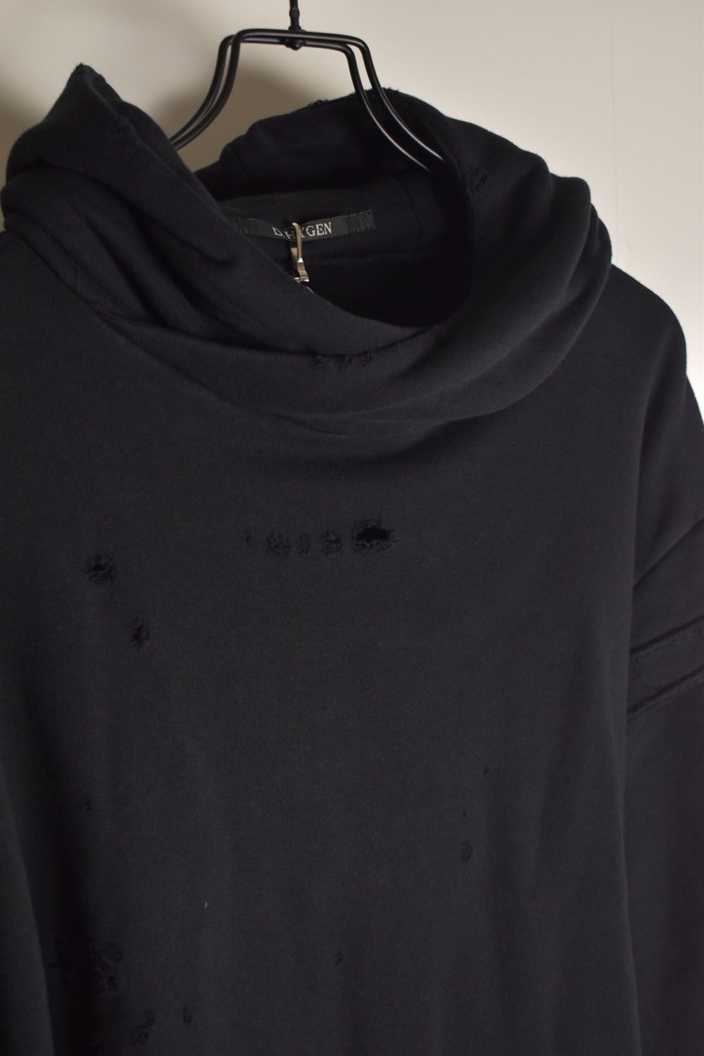 Untwisted Sweat Oversized Pullover Hoodie "Black" / 無撚糸裏毛オーバーサイズプルオーバーフーディー"ブラック"