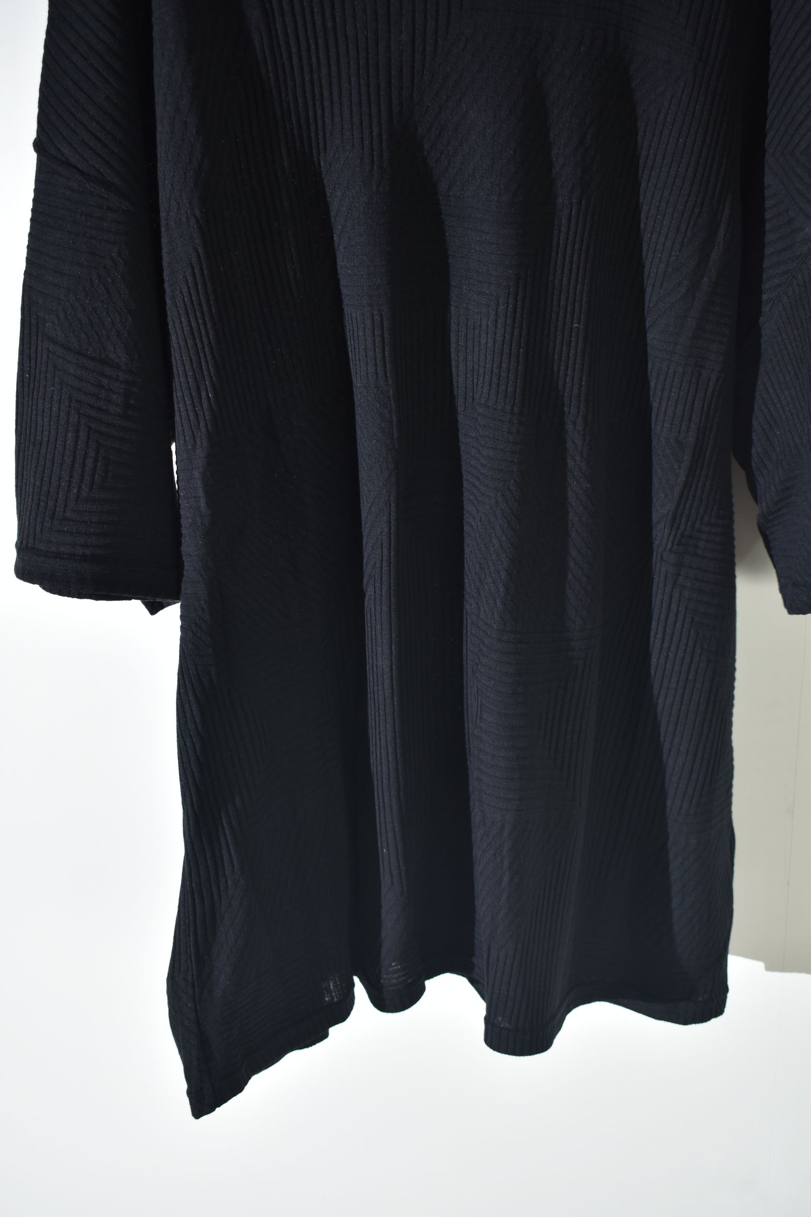 Deformed Stripe Pattern Jumbo Tee "Black" /ディフォルメドストライプパターンジャンボTee"ブラック"
