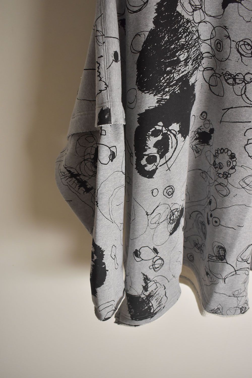 Sweat Oversize Print Pullover"Grey" / スウェットオーバープリントプルオーバー"グレー"