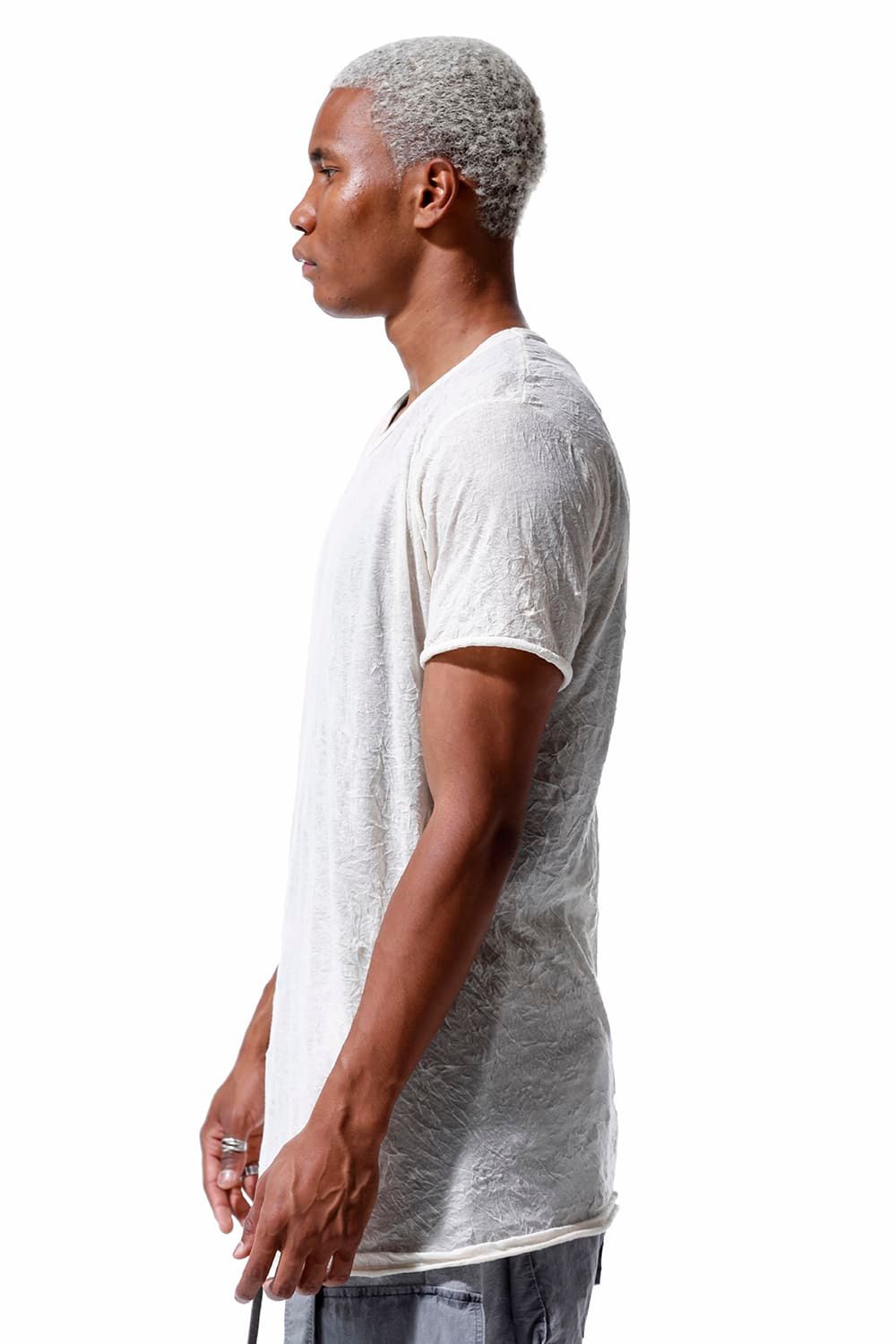 《2026SS先行予約》Gauze Washer Crew Neck Tee "Black/White/Ivory/Beige/Grey"/ガーゼワッシャークルーネックTee"ブラック/ホワイト/アイボリー/ベージュ/グレー"