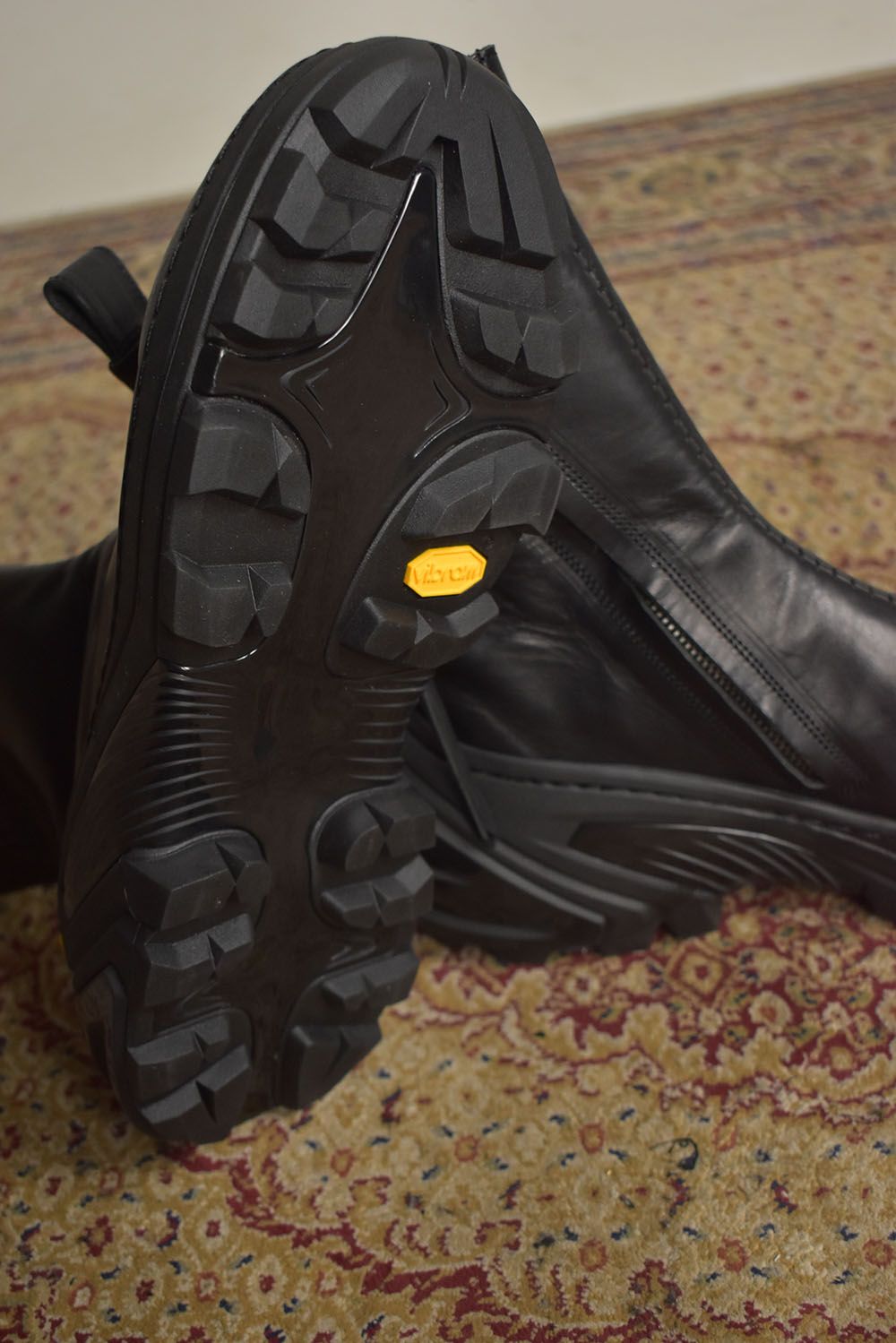 Over Lock Side Zip Boots_Maryam Horse Front "Black" / オーバーロックサイドジップブーツ マリアムホースフロント"ブラック"