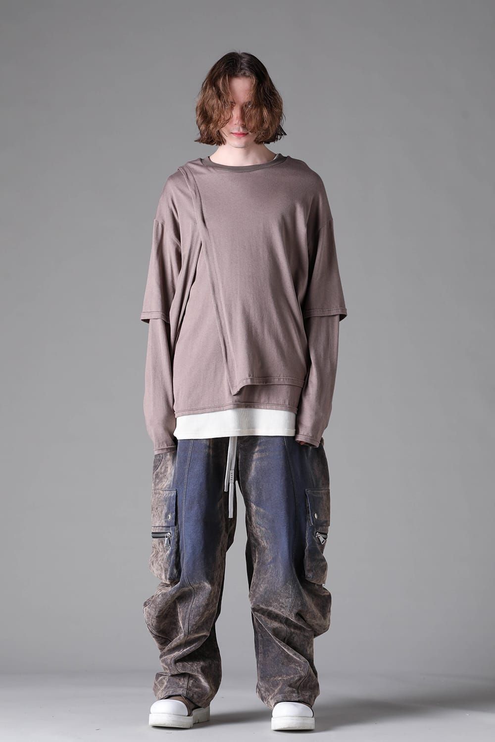 《2026AW先行予約》Leyerd Long Sleeve "Black / Brown /Grey / D.Grey /Khaki" / レイヤードロングスリーブ"ブラック/ブラウン/グレー/ダークグレー/カーキ"