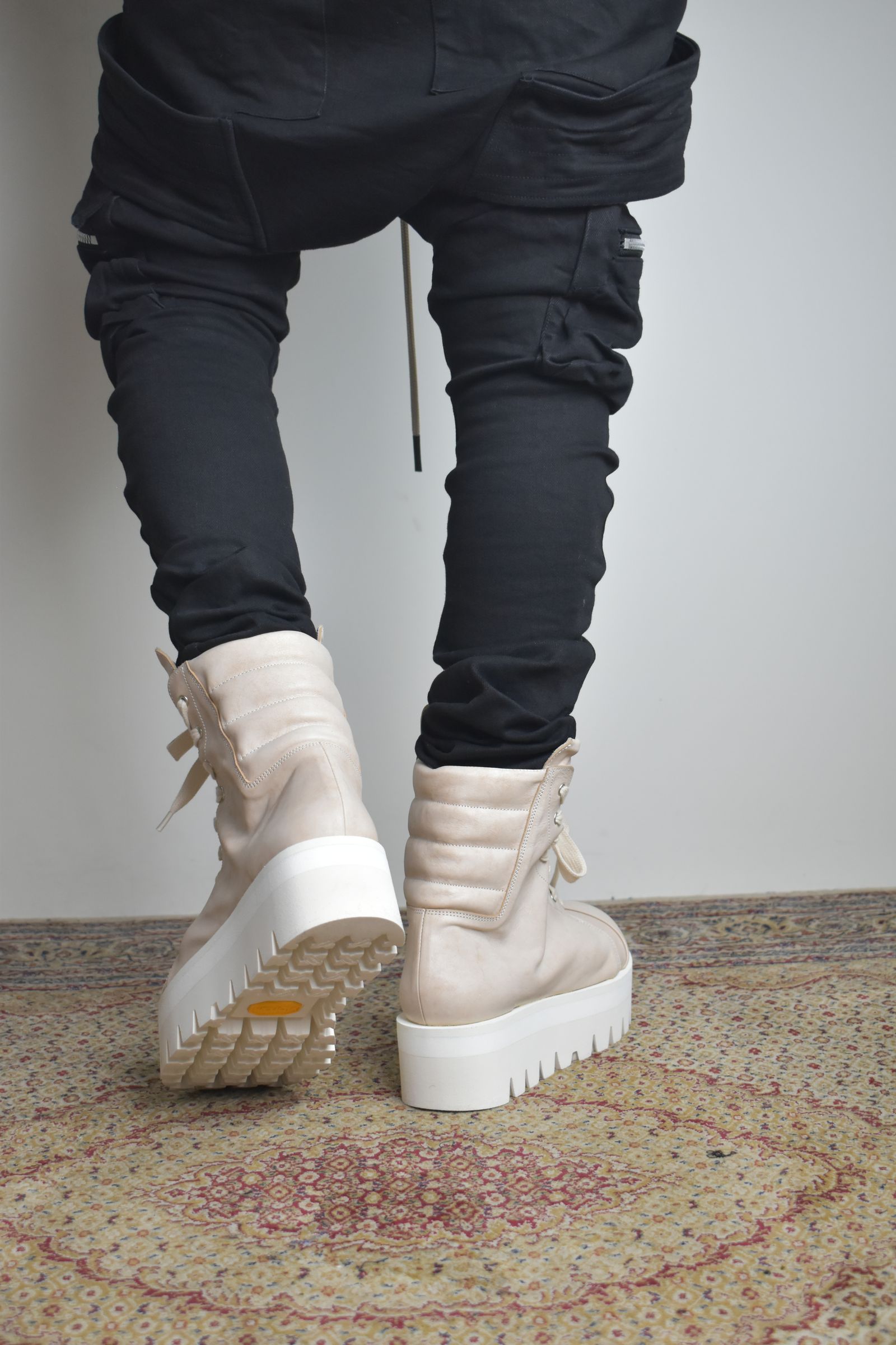 Sneaker Boots"Ash Pink×White" / スニーカーブーツ"アッシュピンク×ホワイト"