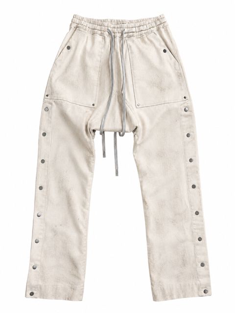 《2027SS先行予約》Dirty Wash Side Snap Sarrouel Flare Pants"Ivory" / ダーティウォッシュサイドスナップサルエルフレアパンツ "アイボリー"