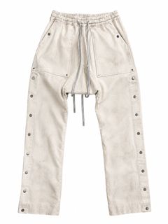《2027SS先行予約》Dirty Wash Side Snap Sarrouel Flare Pants"Ivory" / ダーティウォッシュサイドスナップサルエルフレアパンツ "アイボリー"