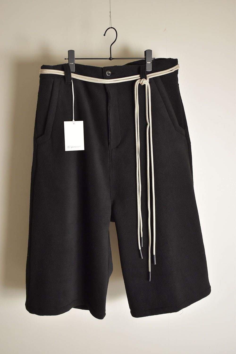 Fleece Over Cropped Pants"Black"/フリースオーバークロップドパンツ"ブラック"