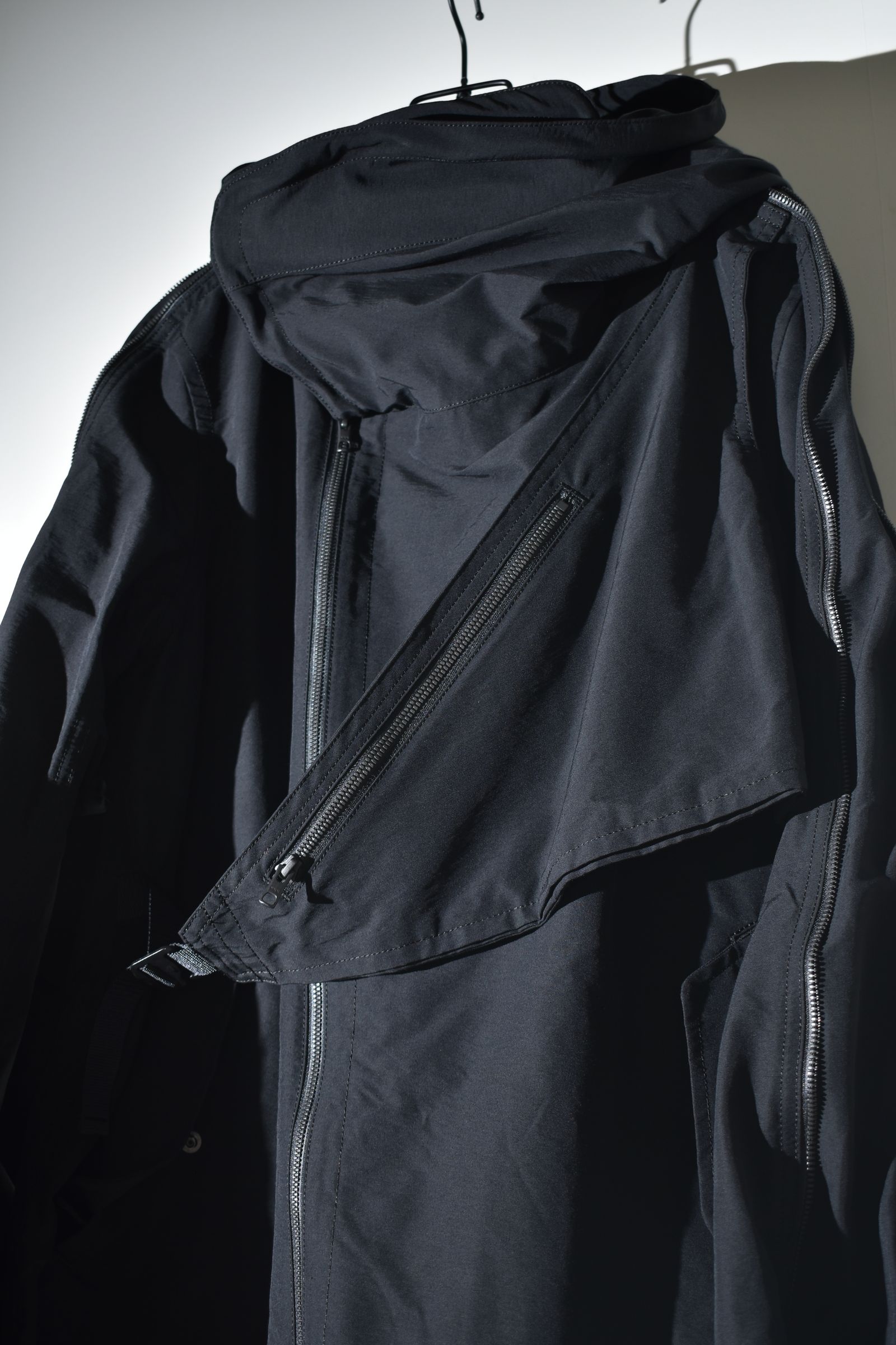 Multi Zip Short Mods Coat"Black" / マルチジップショートモッズコート"ブラック"